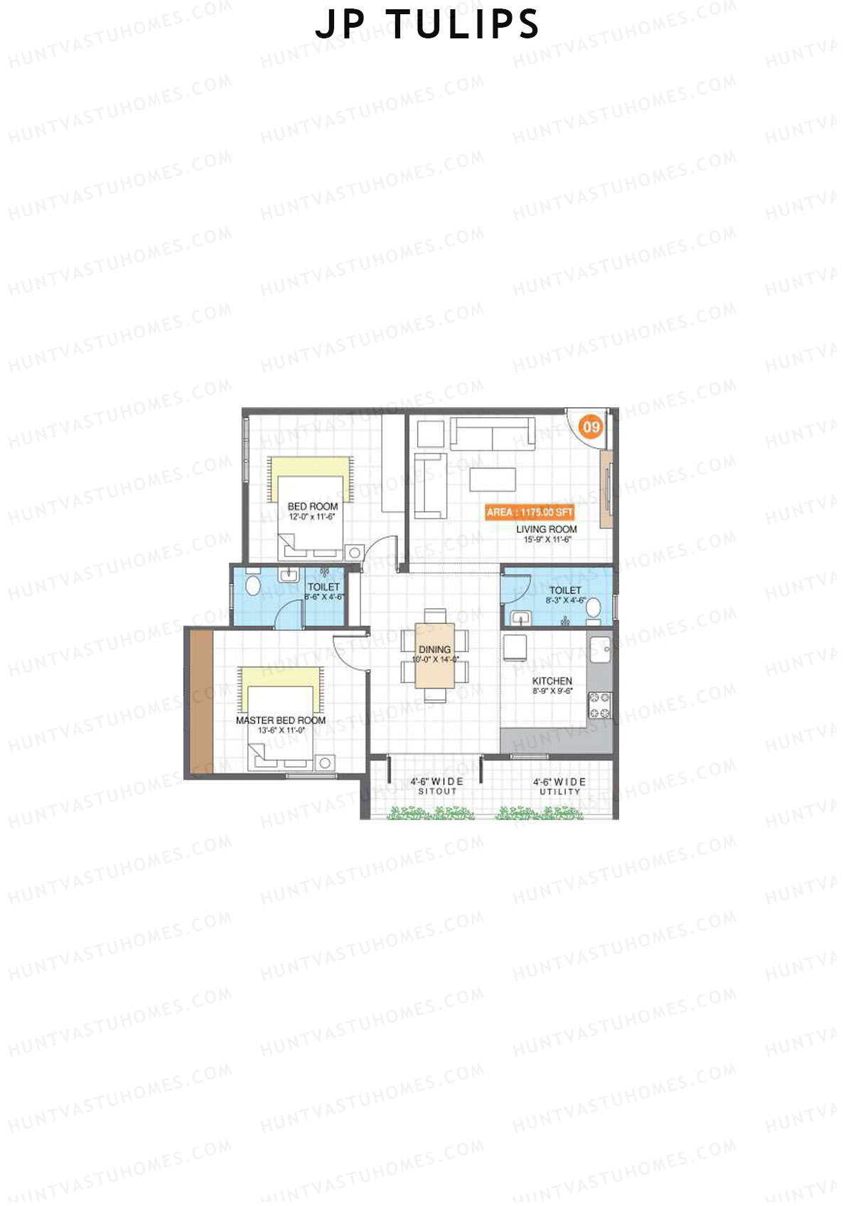 JP Tulips Block A Unit 9 Floor Plan