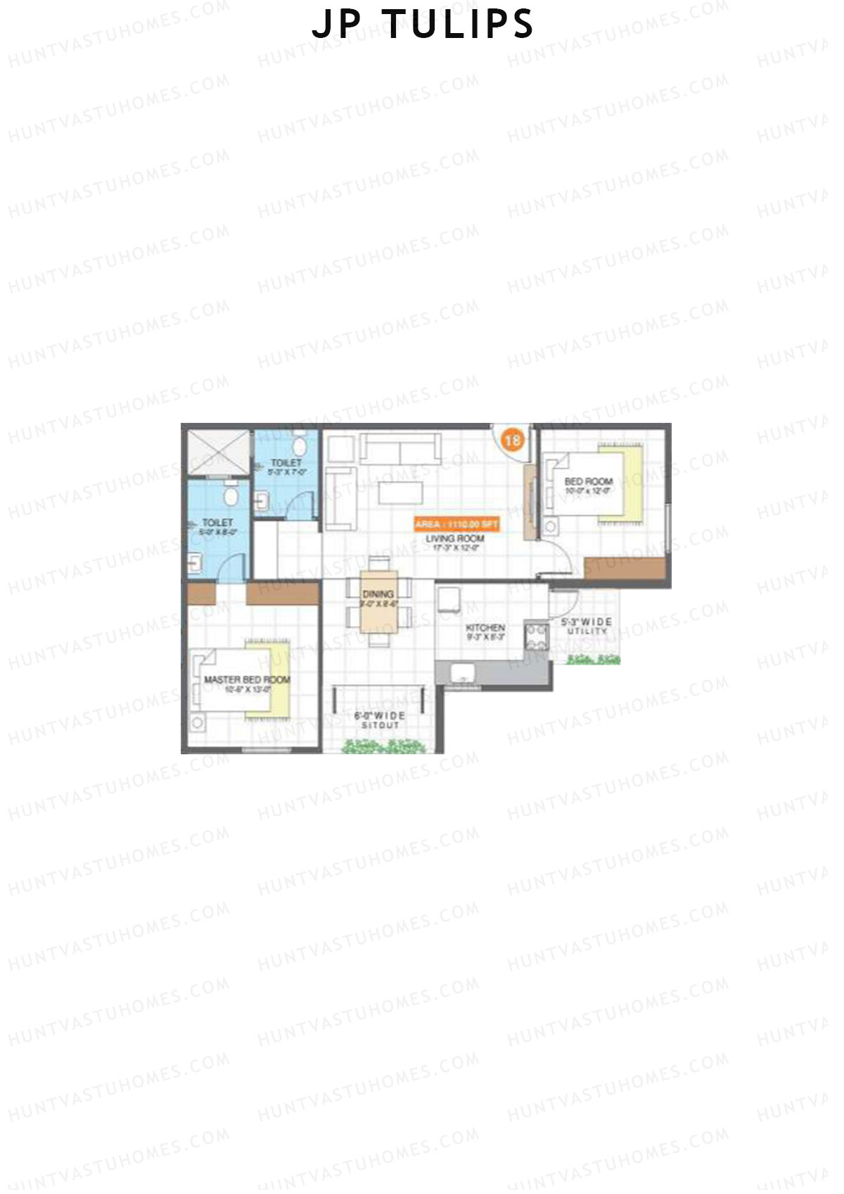 JP Tulips Block B Unit 18 Floor Plan