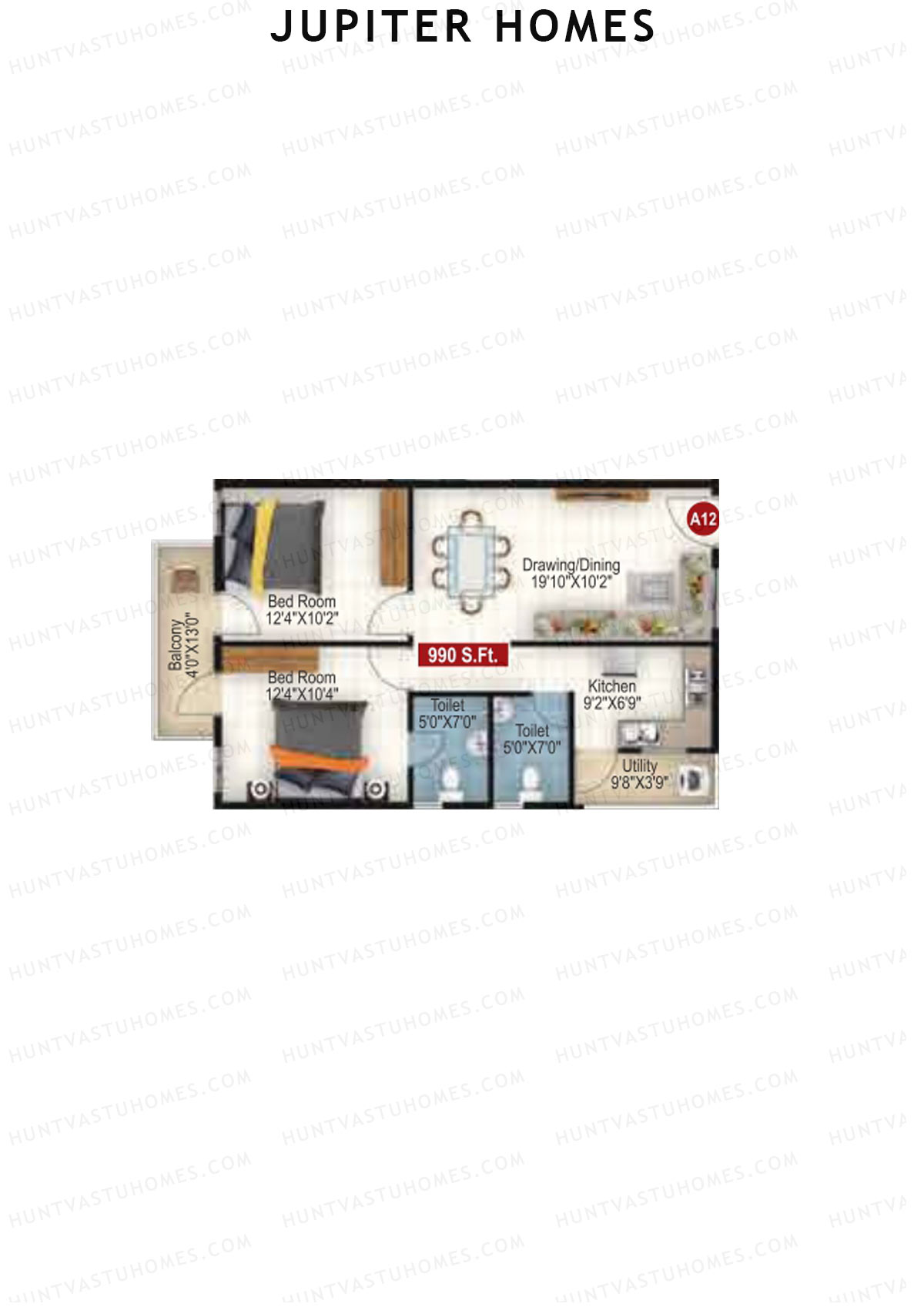 Jupiter Homes Block A Unit 12 Floor Plan