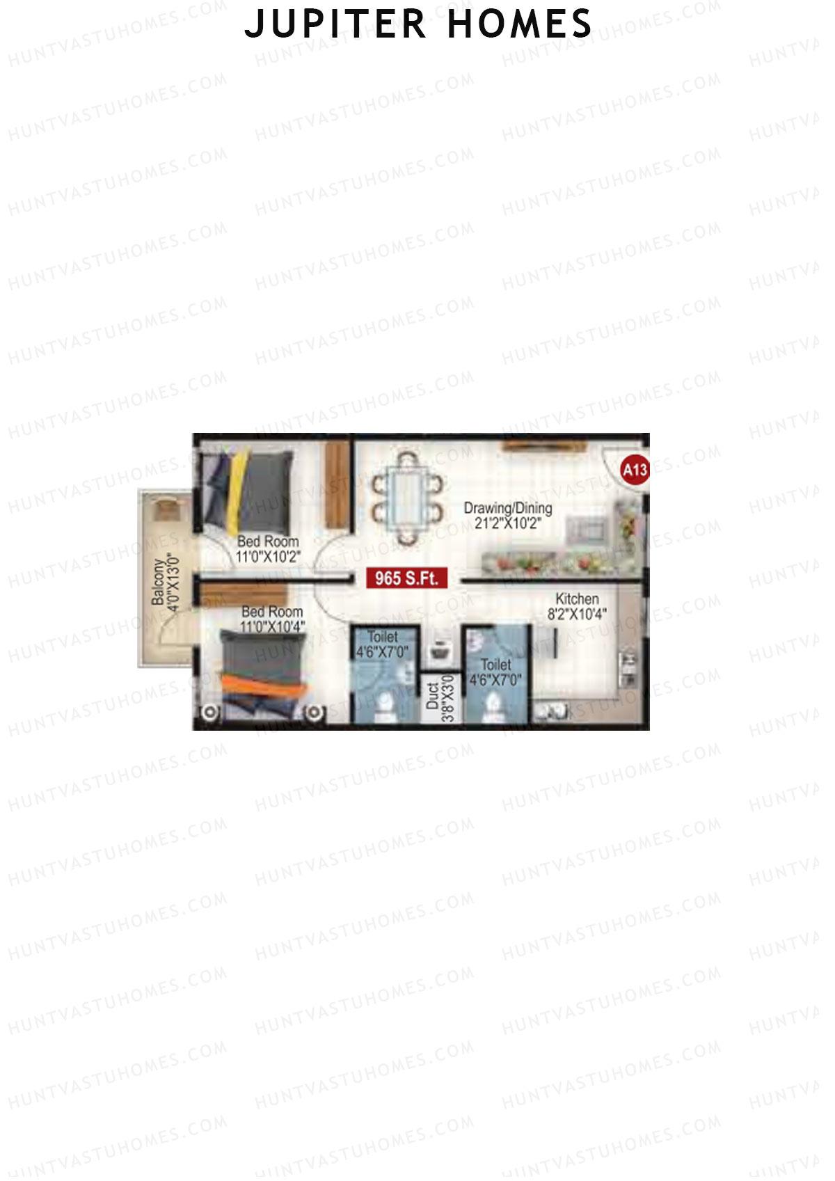 Jupiter Homes Block A Unit 14 Floor Plan