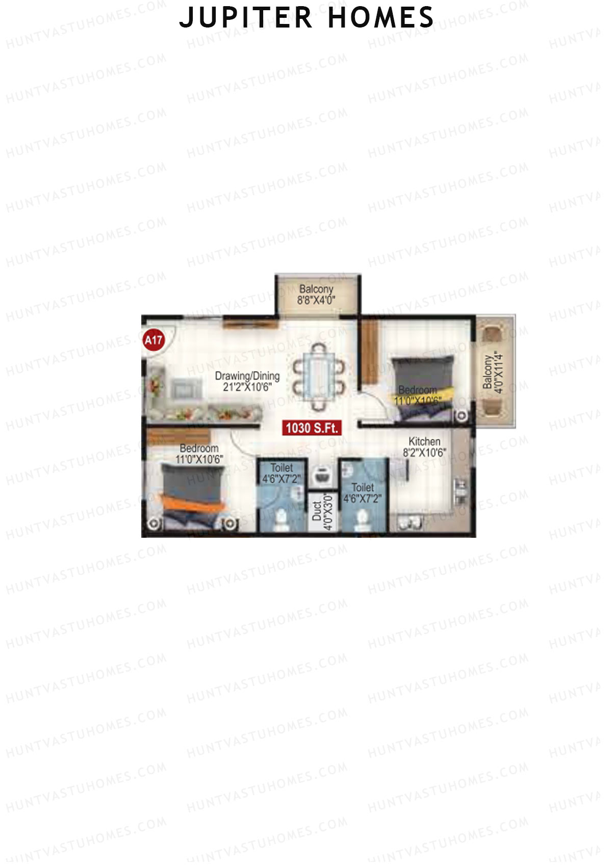 Jupiter Homes Block A Unit 17 Floor Plan