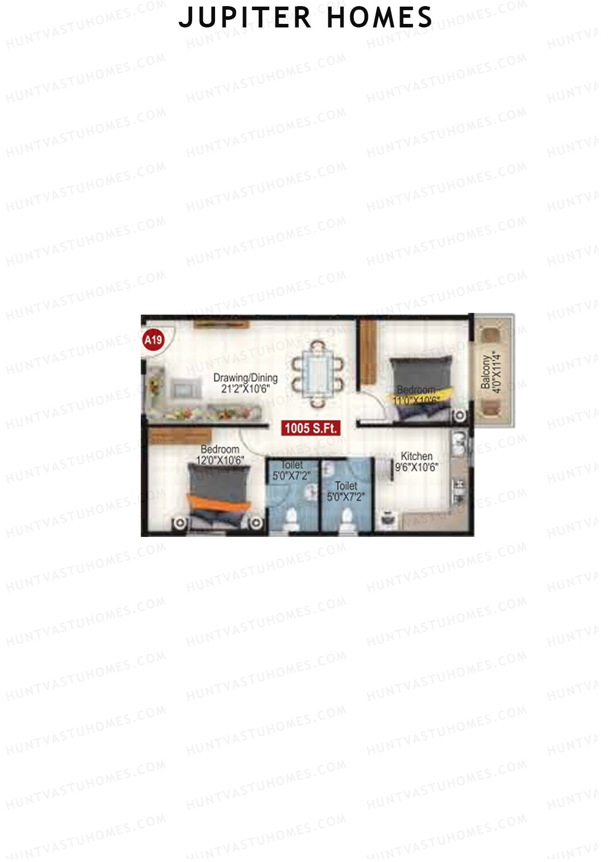 Jupiter Homes Block A Unit 19 Floor Plan