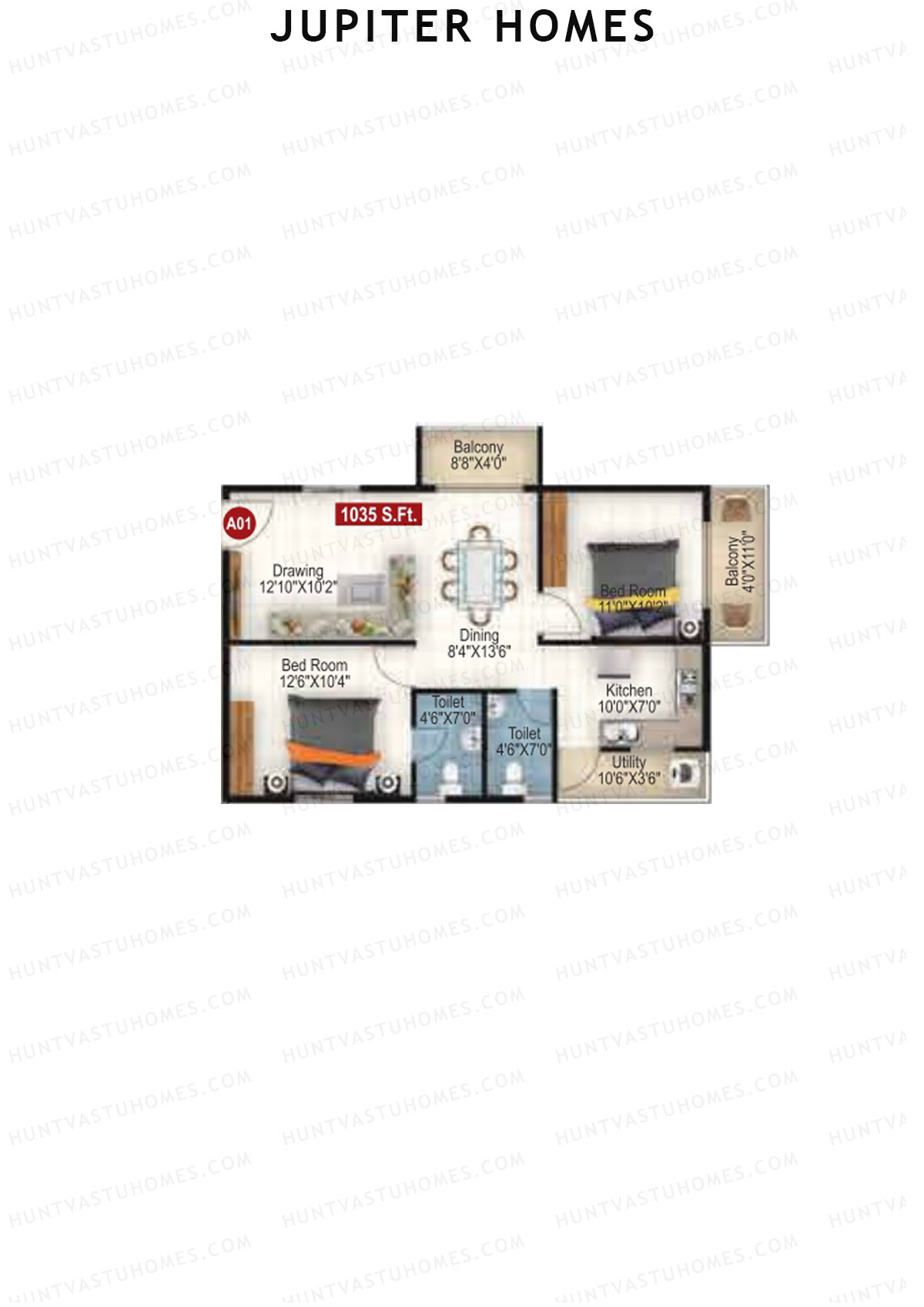 Jupiter Homes Block A Unit 1 Floor Plan