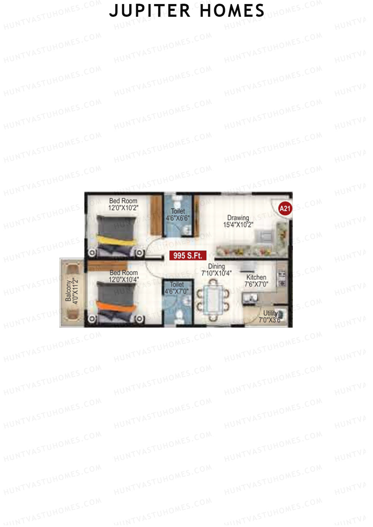 Jupiter Homes Block A Unit 21 Floor Plan