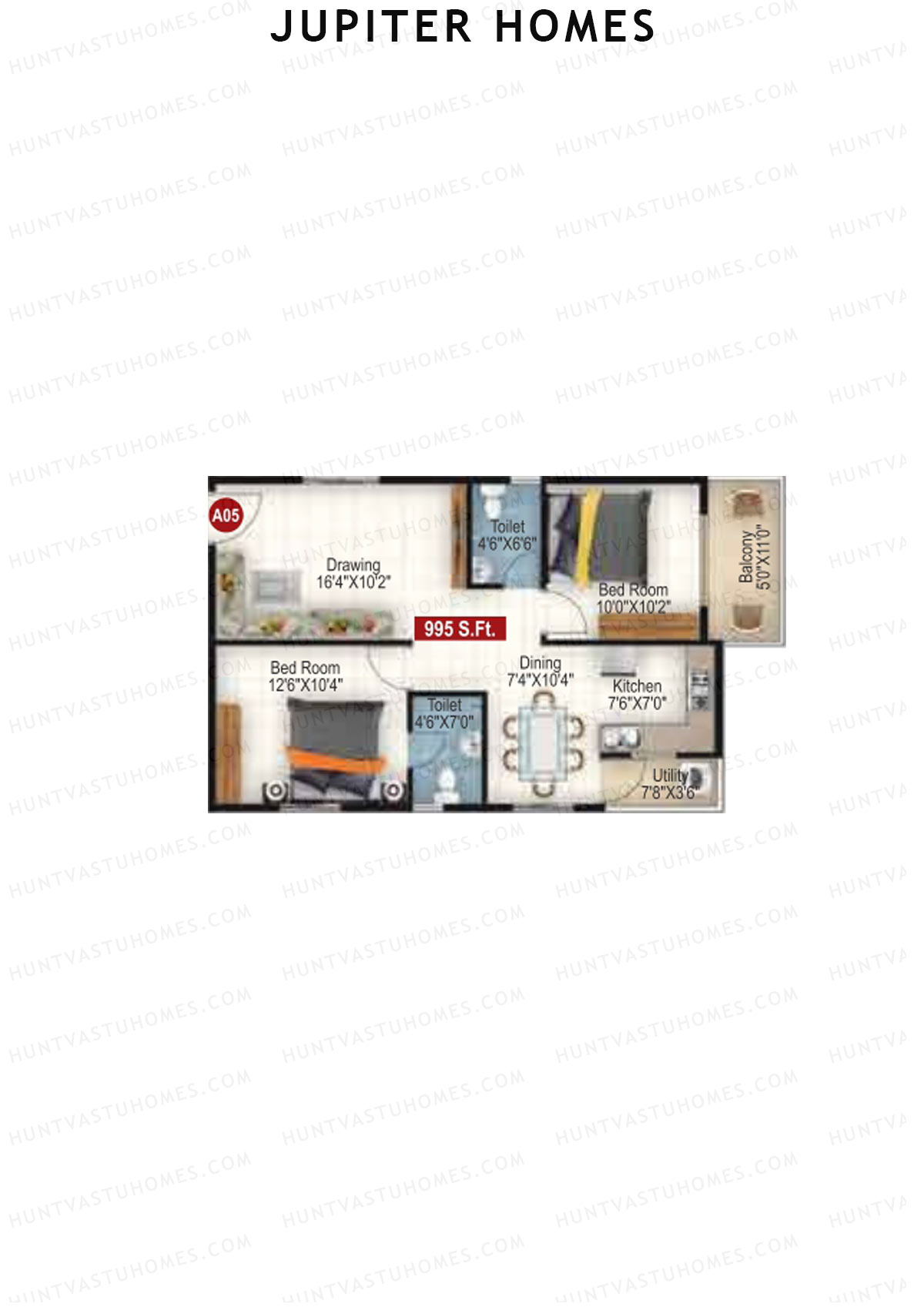 Jupiter Homes Block A Unit 5 Floor Plan