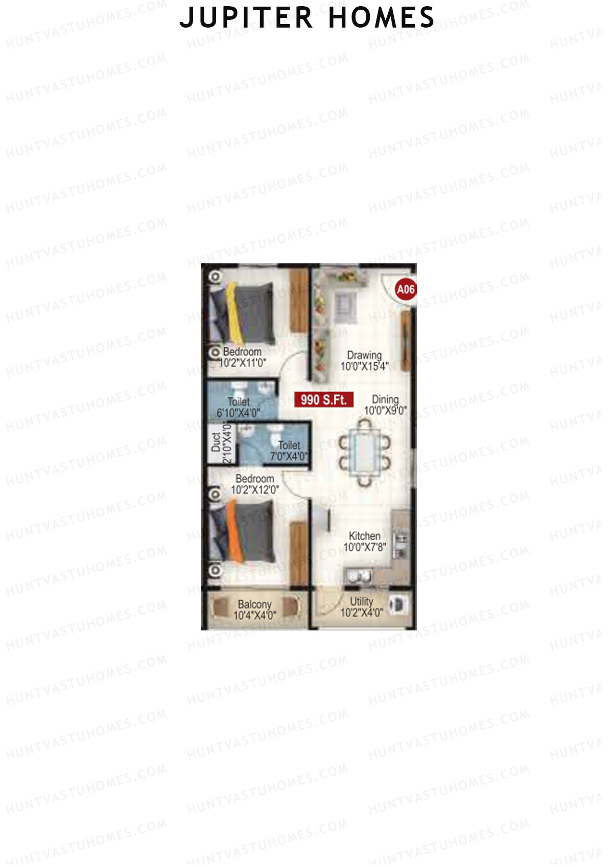 Jupiter Homes Block A Unit 6 Floor Plan