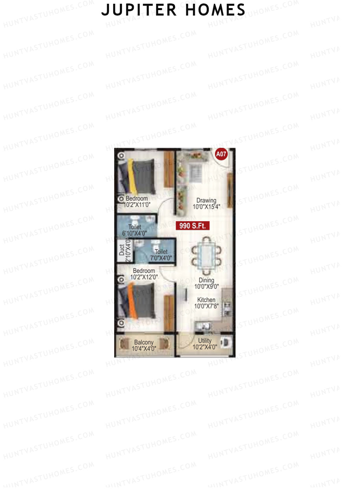 Jupiter Homes Block A Unit 8 Floor Plan