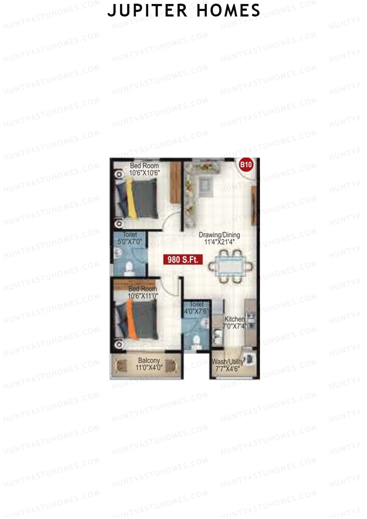 Jupiter Homes Block B Unit 10 Floor Plan