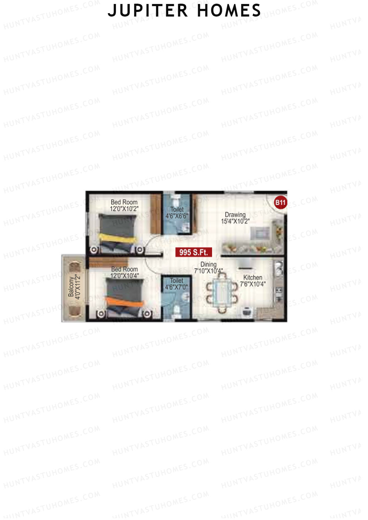 Jupiter Homes Block B Unit 11 Floor Plan