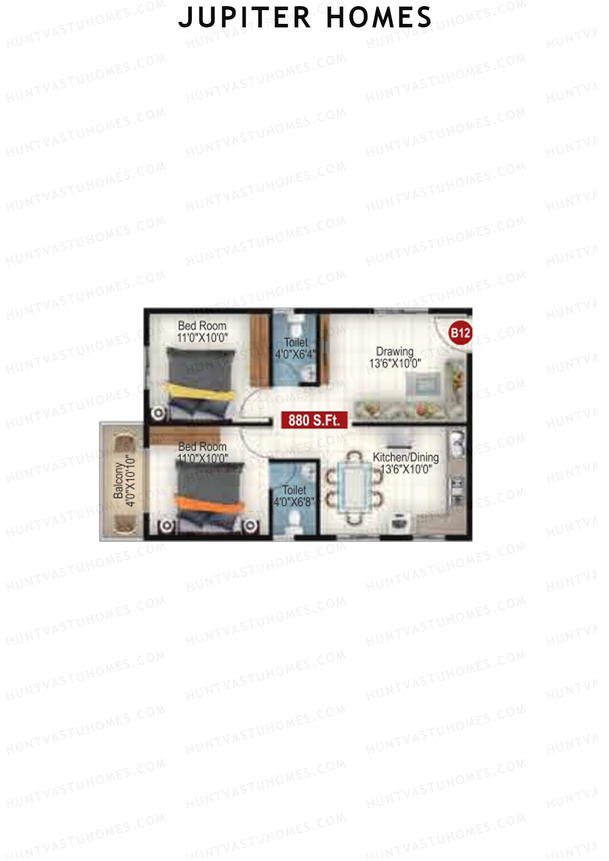 Jupiter Homes Block B Unit 13 Floor Plan