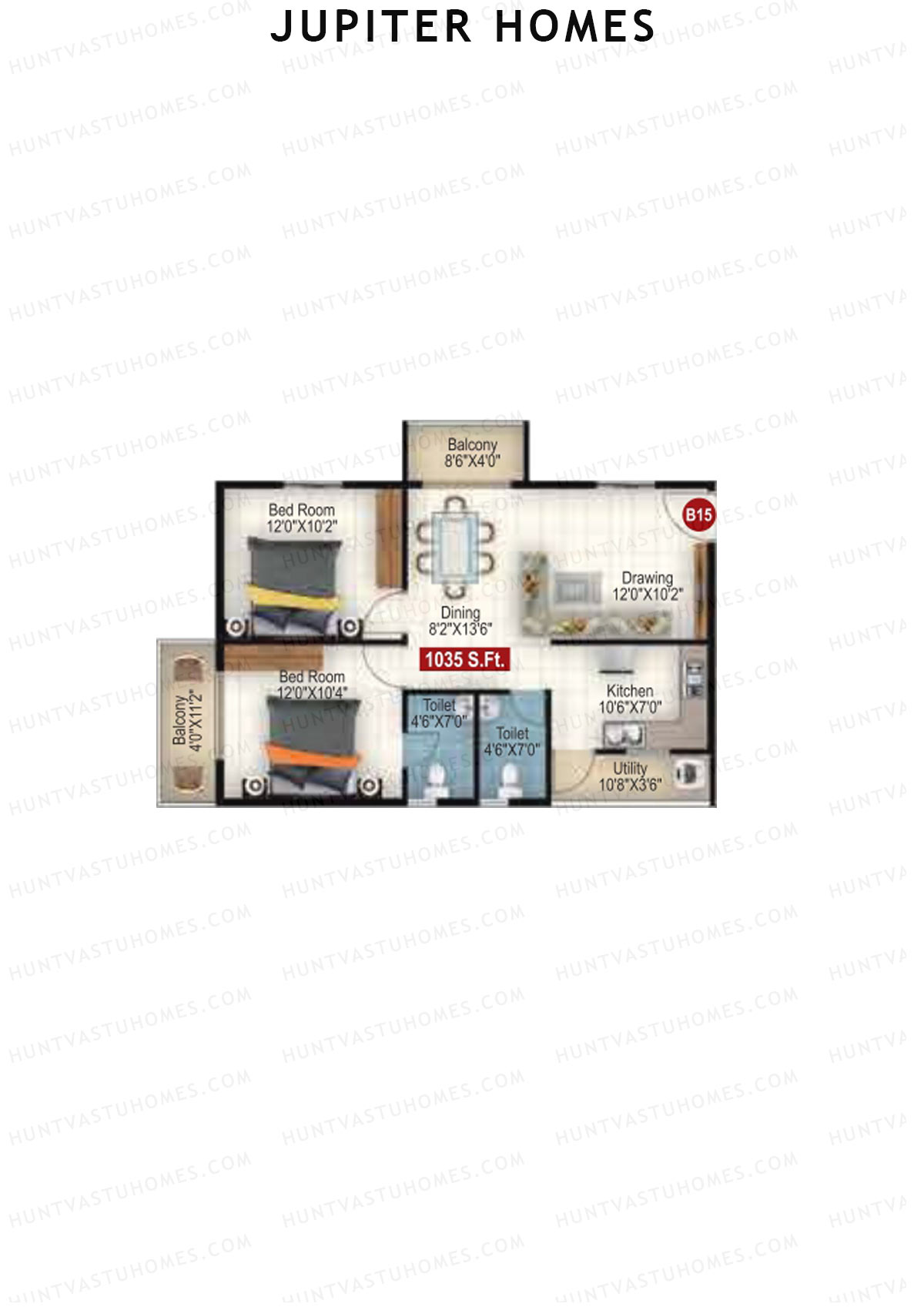 Jupiter Homes Block B Unit 15 Floor Plan