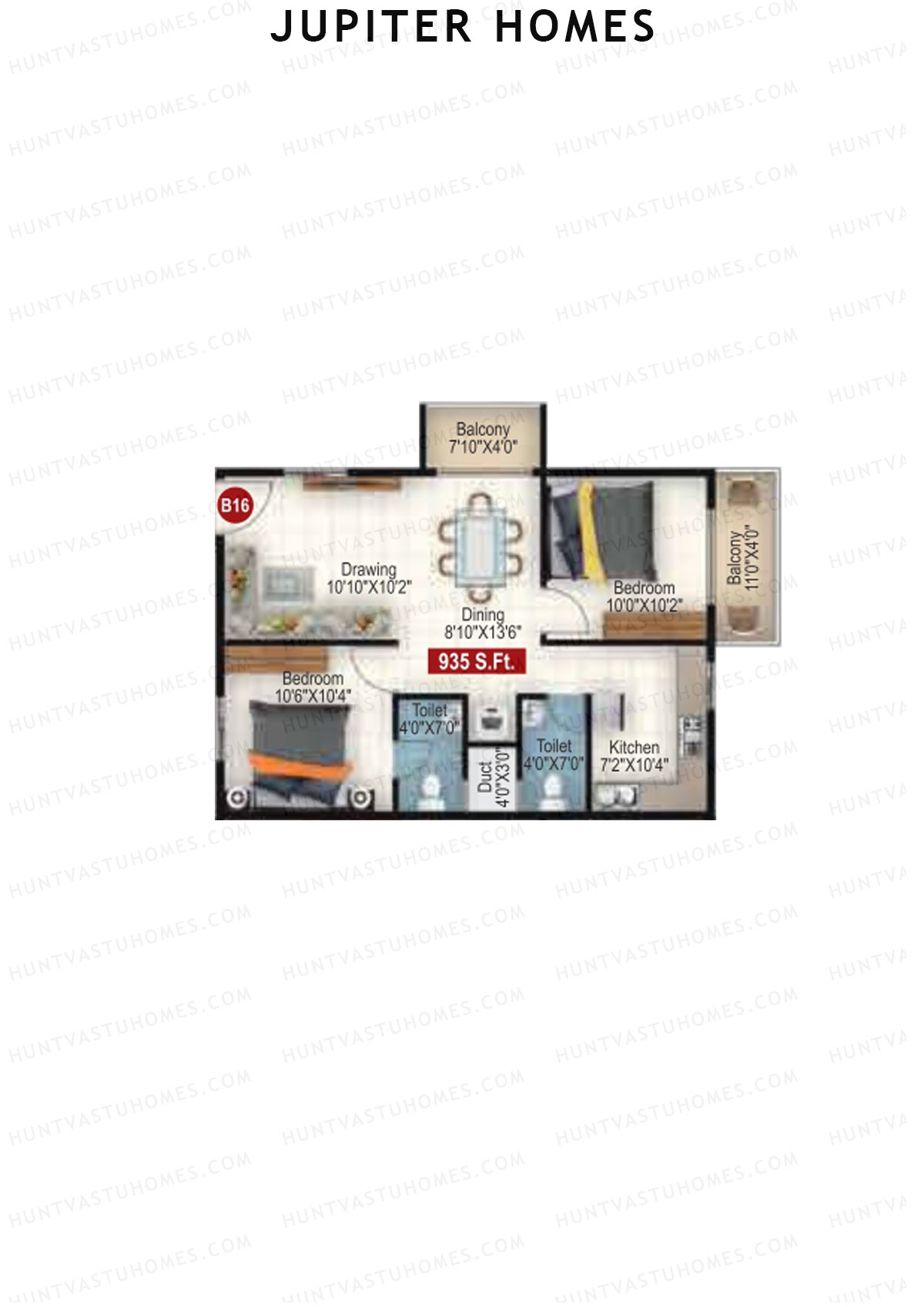 Jupiter Homes Block B Unit 16 Floor Plan