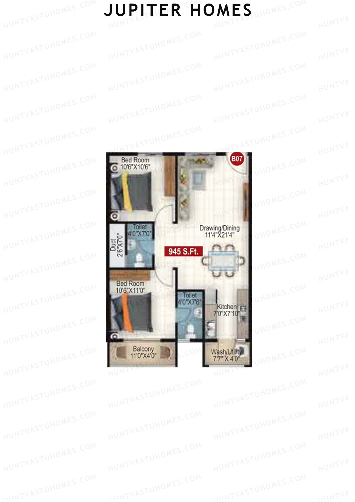 Jupiter Homes Block B Unit 8 Floor Plan