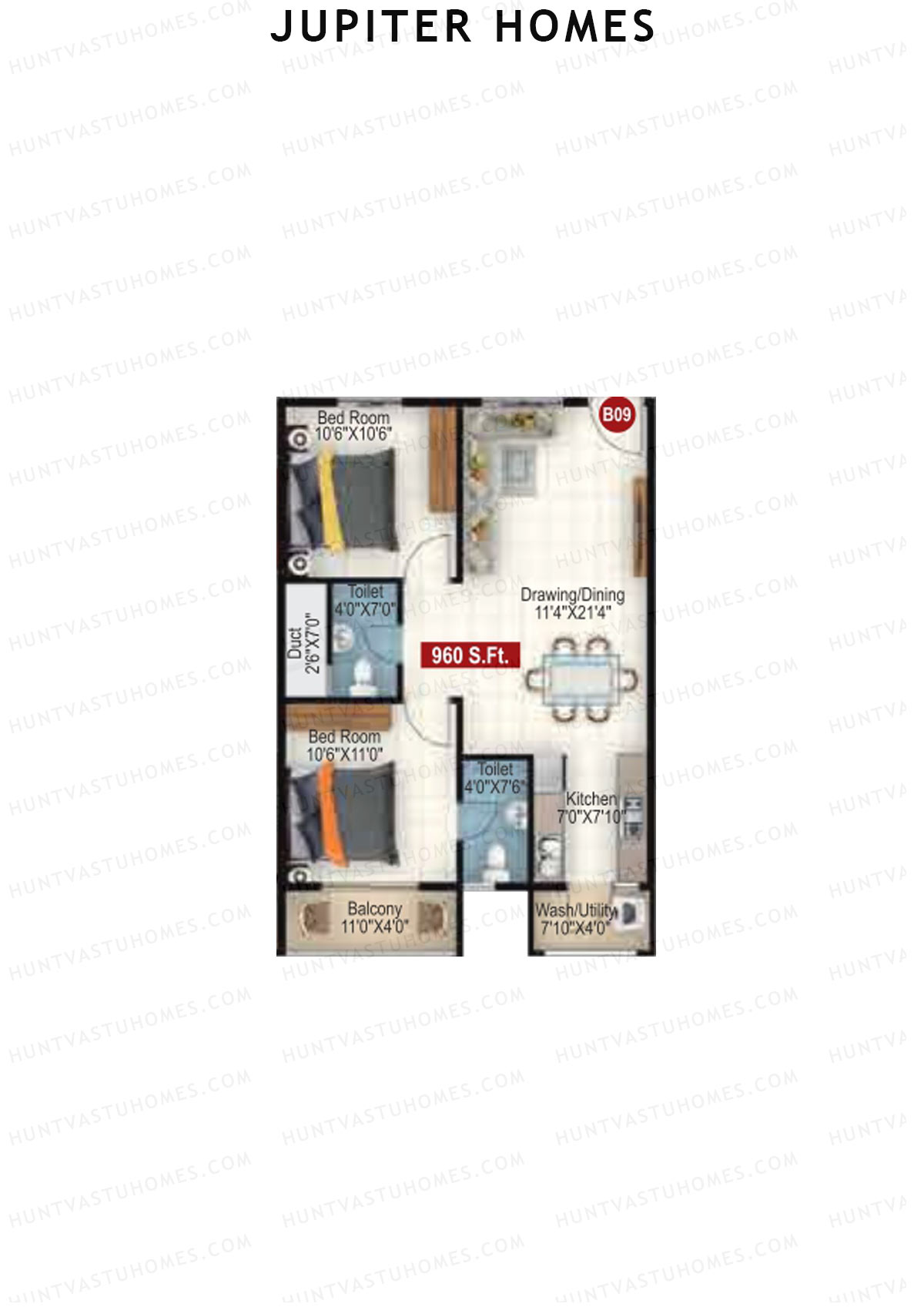 Jupiter Homes Block B Unit 9 Floor Plan