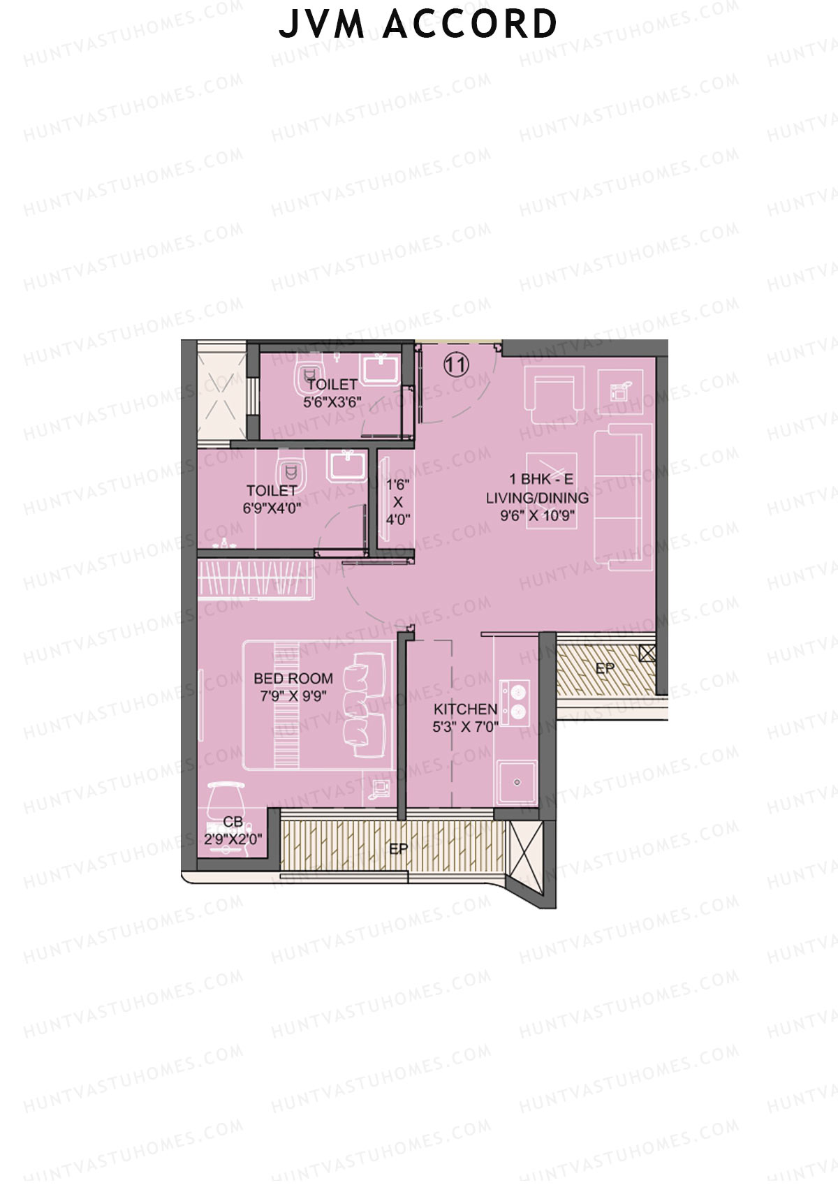 JVM Accord Wing A1 Unit 11 Floor Plan