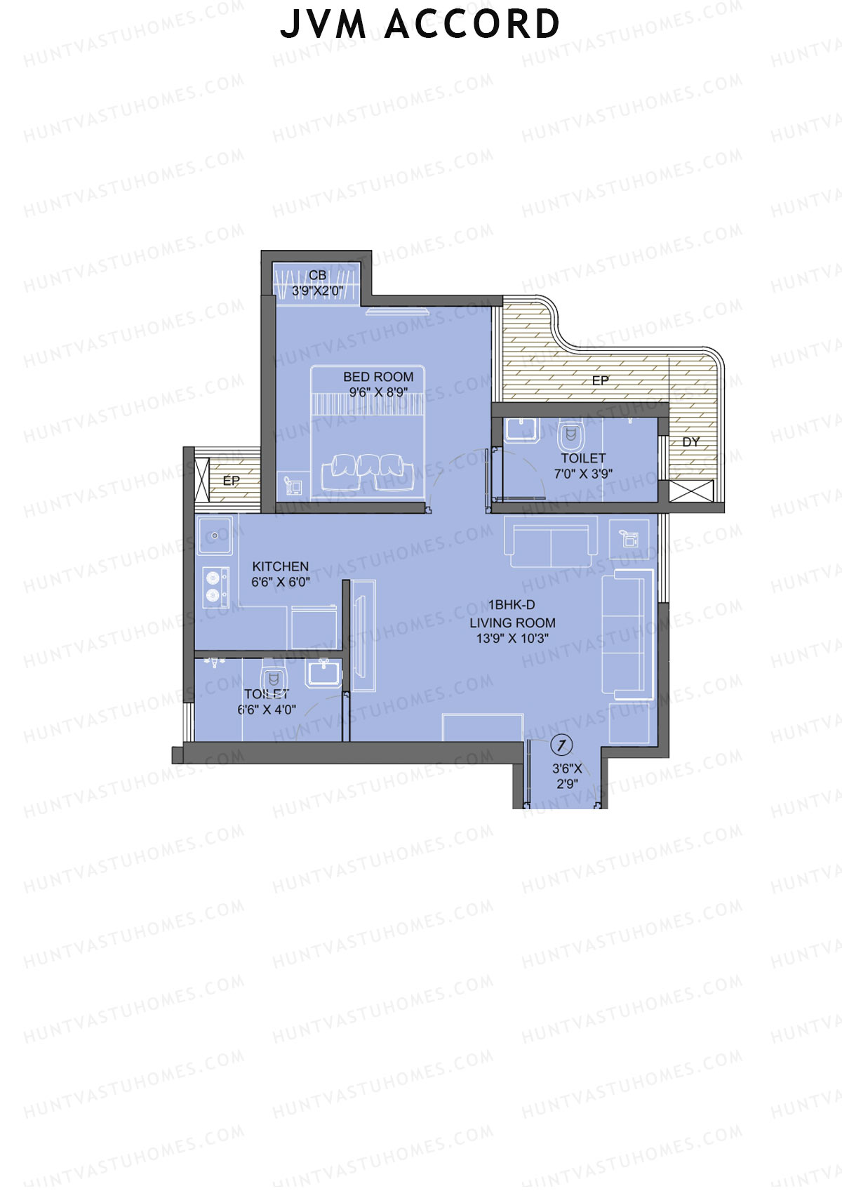 JVM Accord Wing B1 Unit 1 Floor Plan