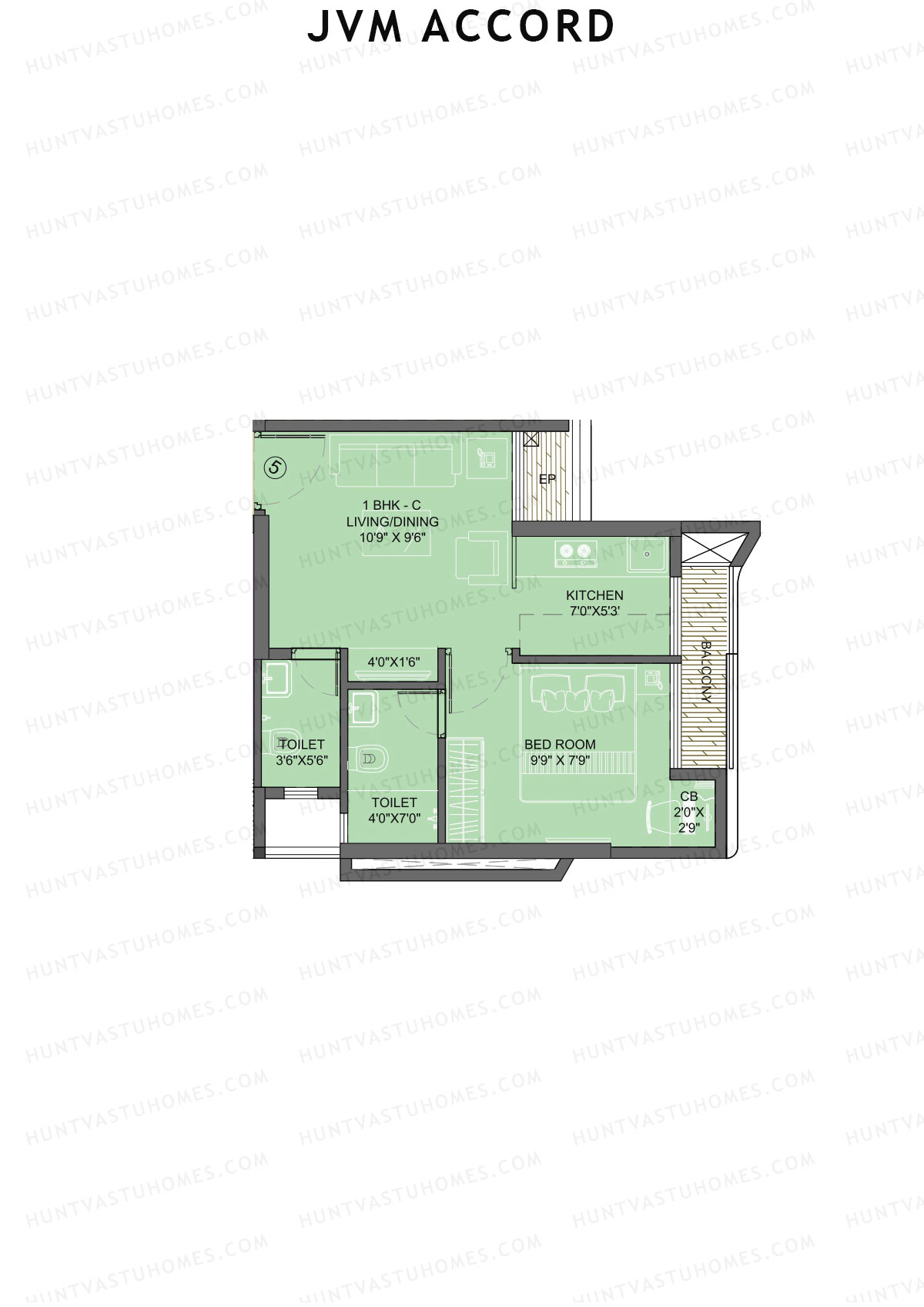 JVM Accord Wing B1 Unit 5 Floor Plan