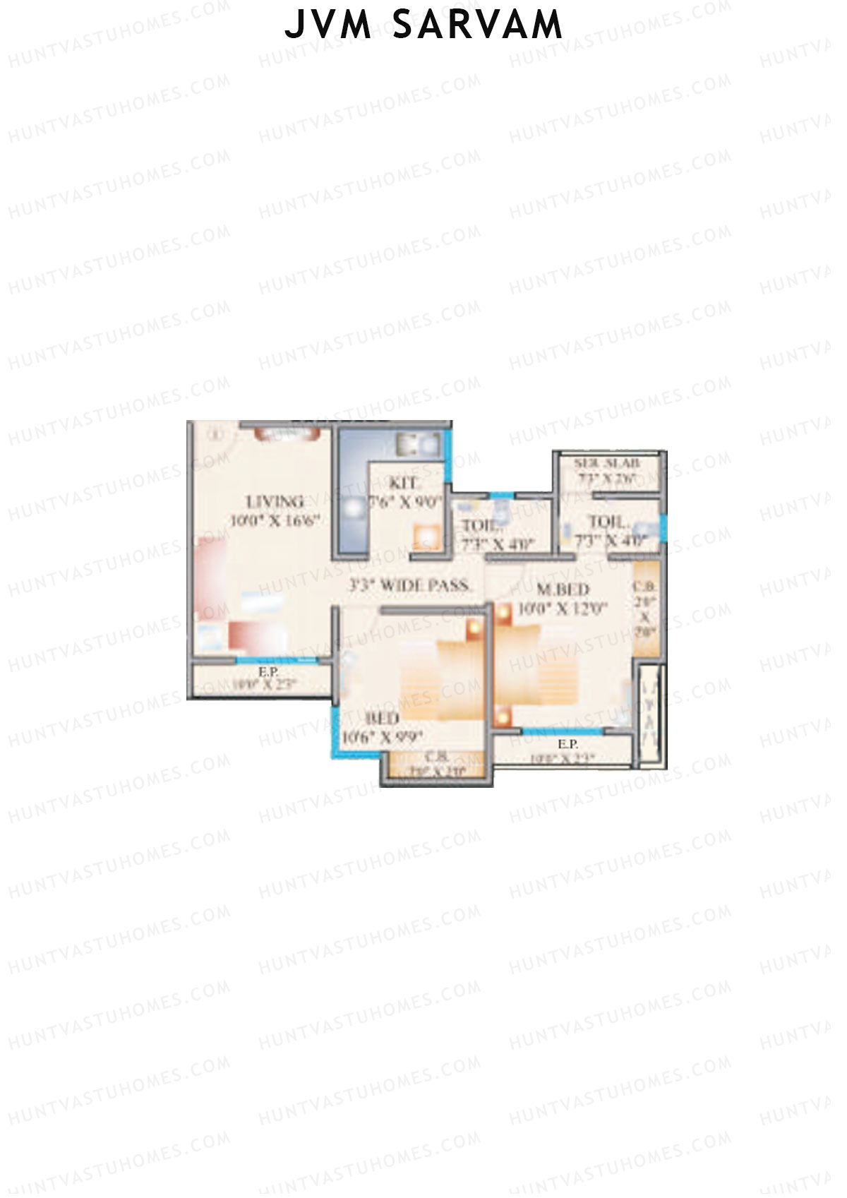 JVM Sarvam Wing A Unit 1 Floor Plan