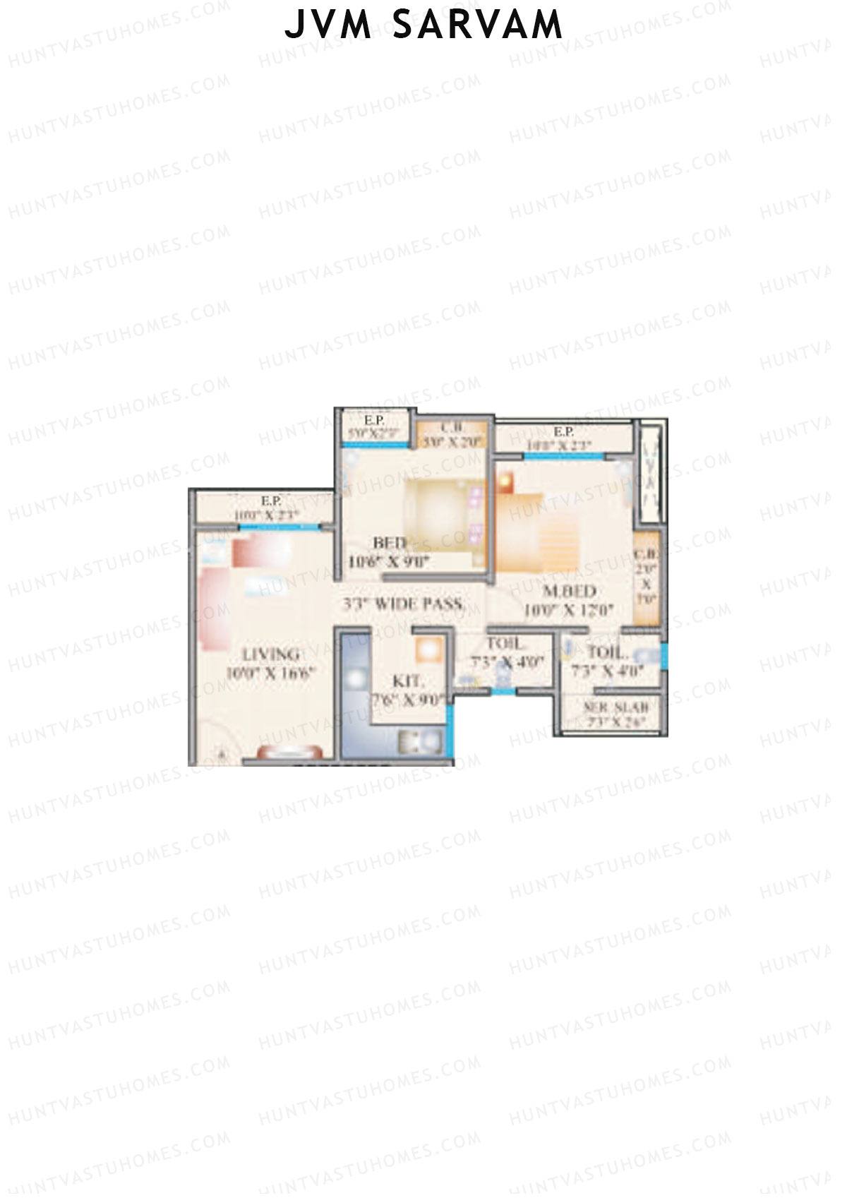 JVM Sarvam Wing A Unit 4 Floor Plan