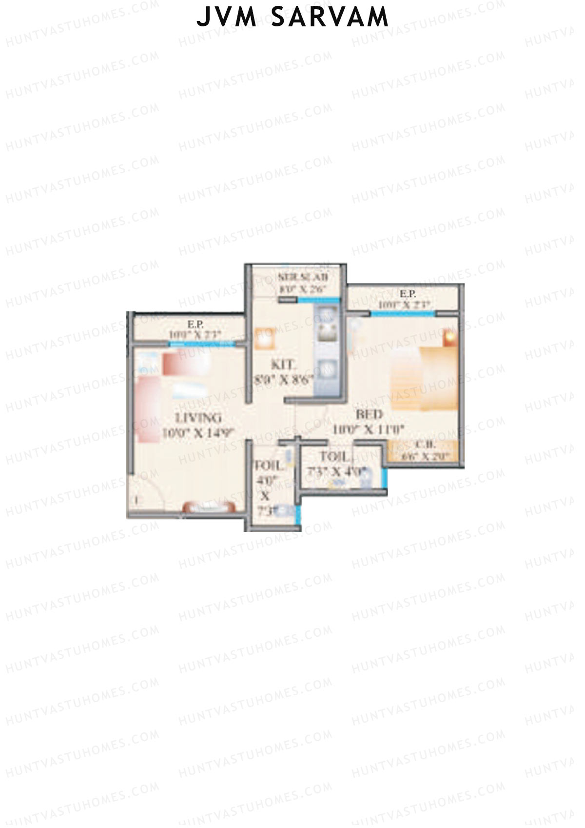 JVM Sarvam Wing B Unit 1 Floor Plan