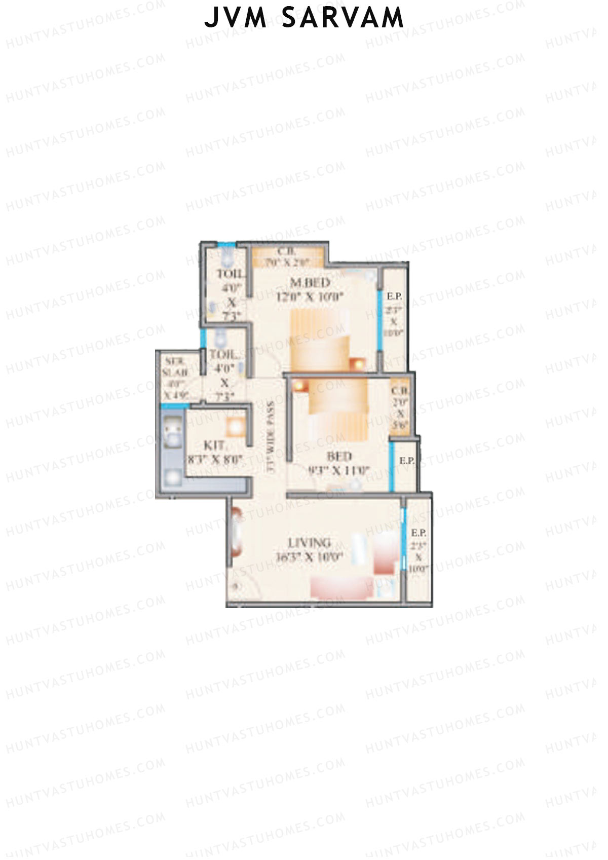 JVM Sarvam Wing B Unit 6 Floor Plan