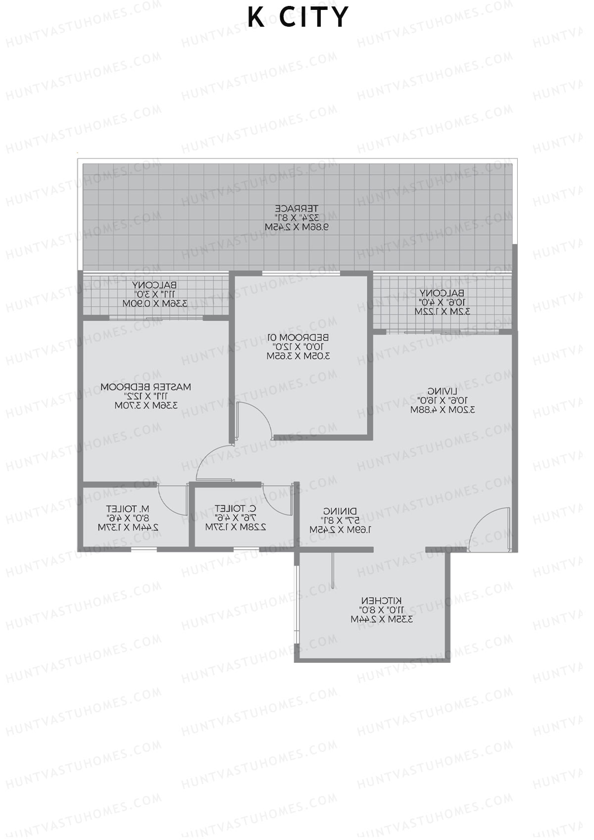 K City Tower C Unit 1 Floor Plan