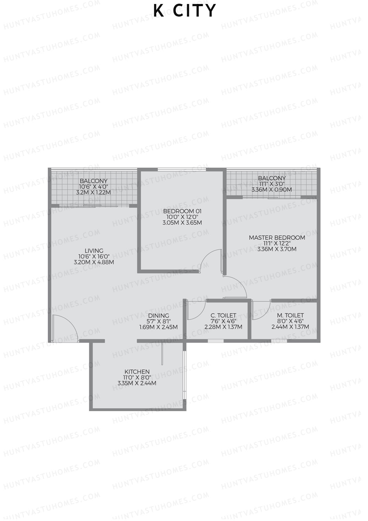 K City Tower H Unit 2 Floor Plan