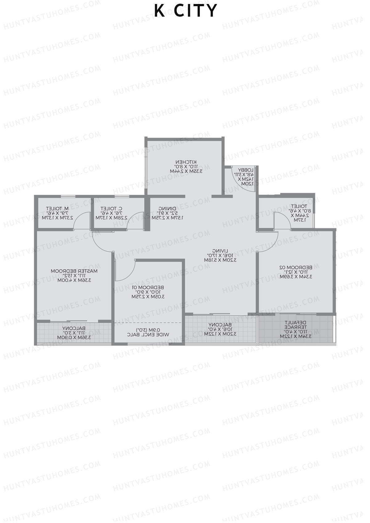 K City Tower H Unit 4 Floor Plan