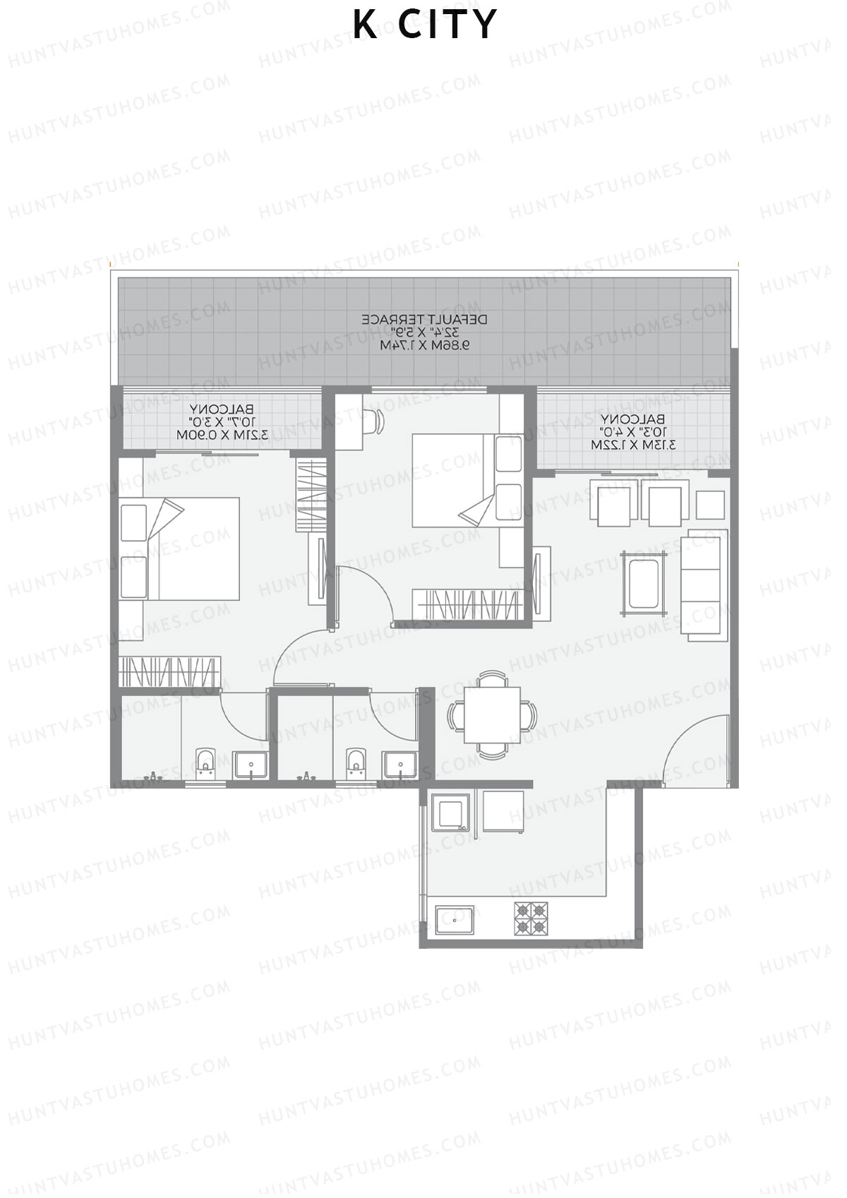 K City Tower I Unit 1 Floor Plan
