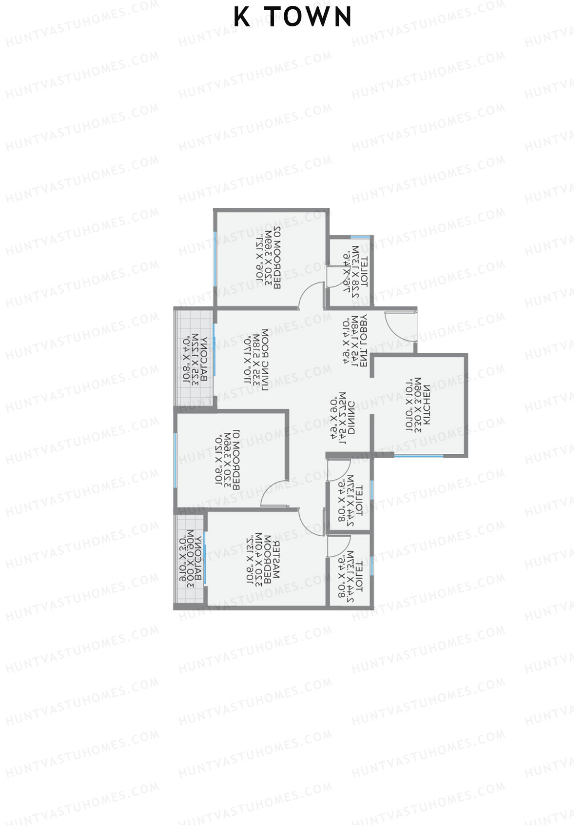 K Town Tower A4 Unit 3 Floor Plan