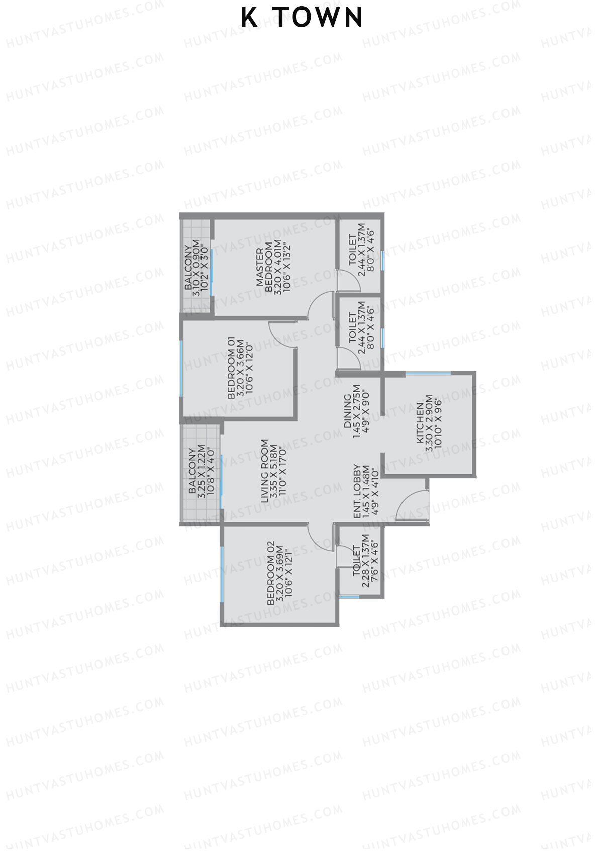 K Town Tower A4 Unit 4 Floor Plan