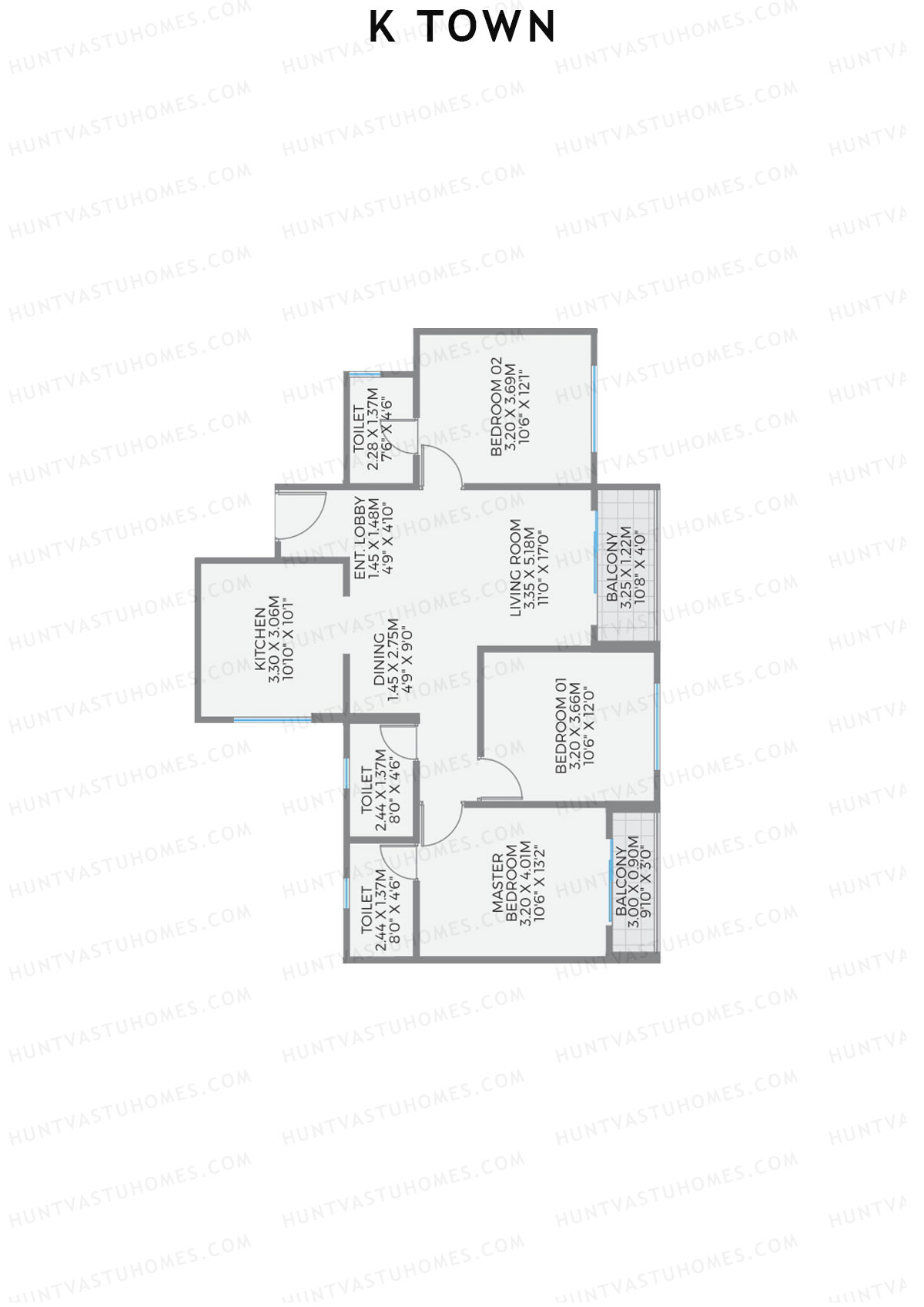 K Town Tower A4 Unit 6 Floor Plan