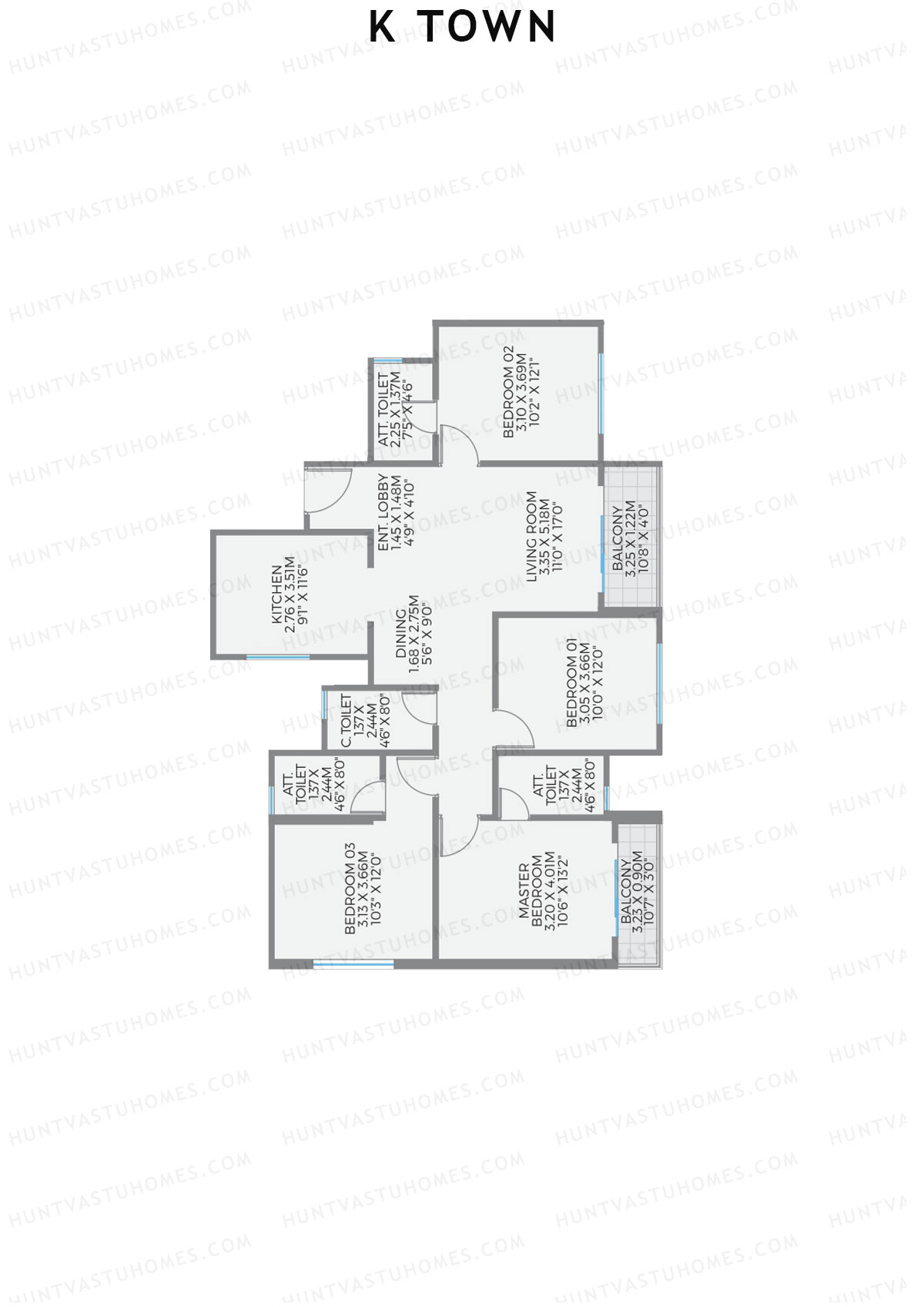 K Town Tower A4 Unit 8 Floor Plan