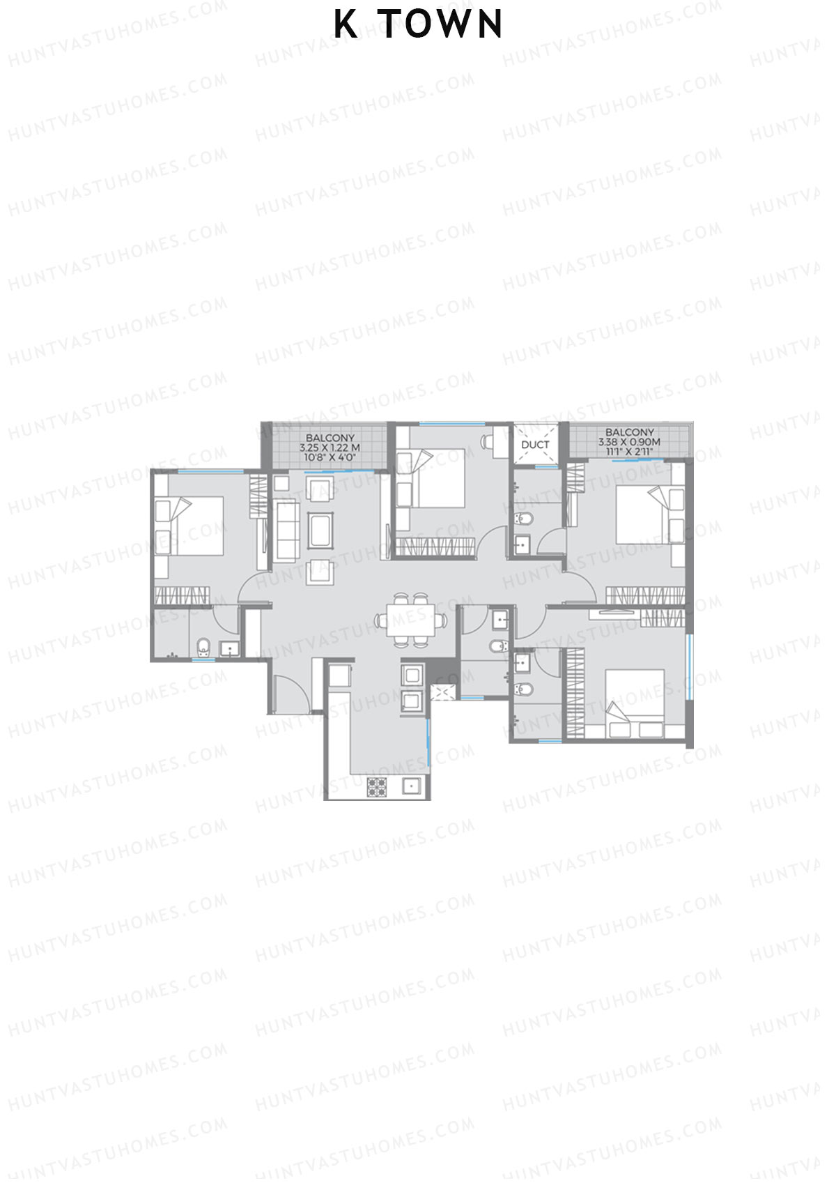 K Town Tower B1 Unit 1 Floor Plan