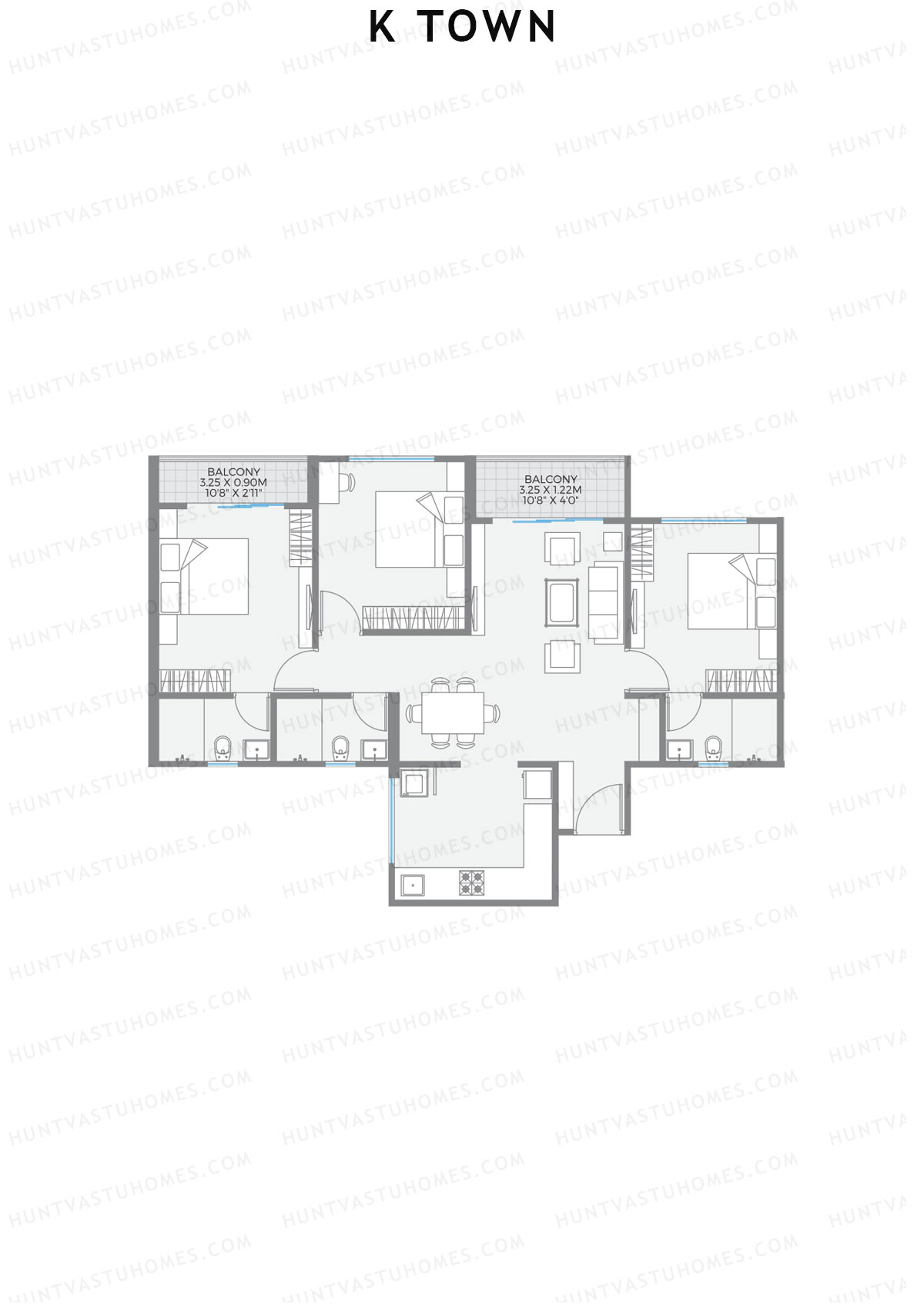 K Town Tower B1 Unit 3 Floor Plan