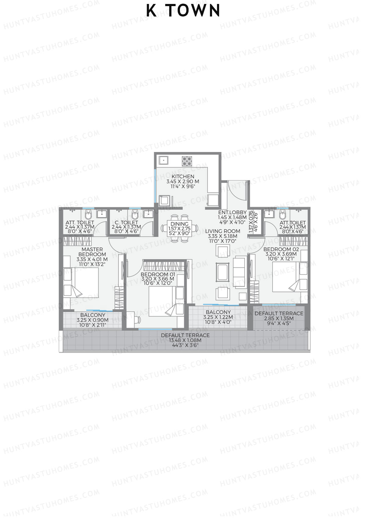 K Town Tower B1 Unit 4 Floor Plan