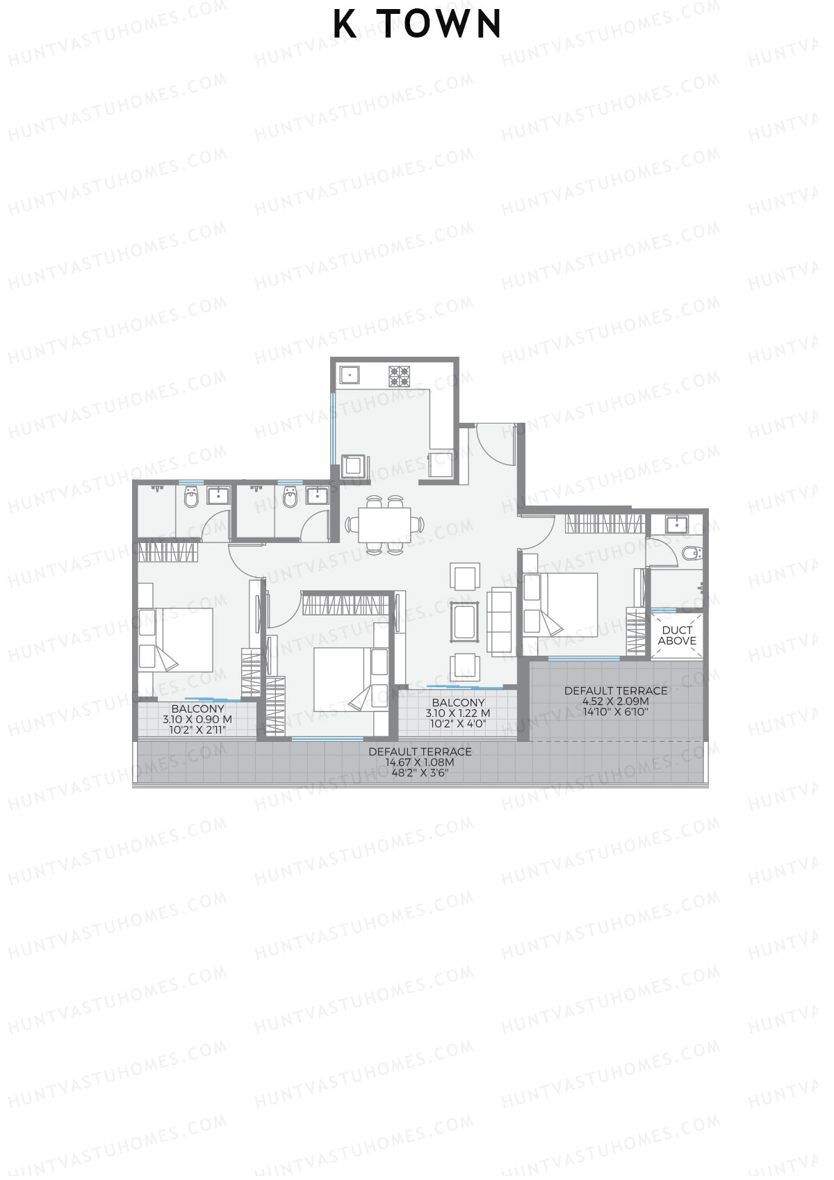 K Town Tower B1 Unit 5 Floor Plan