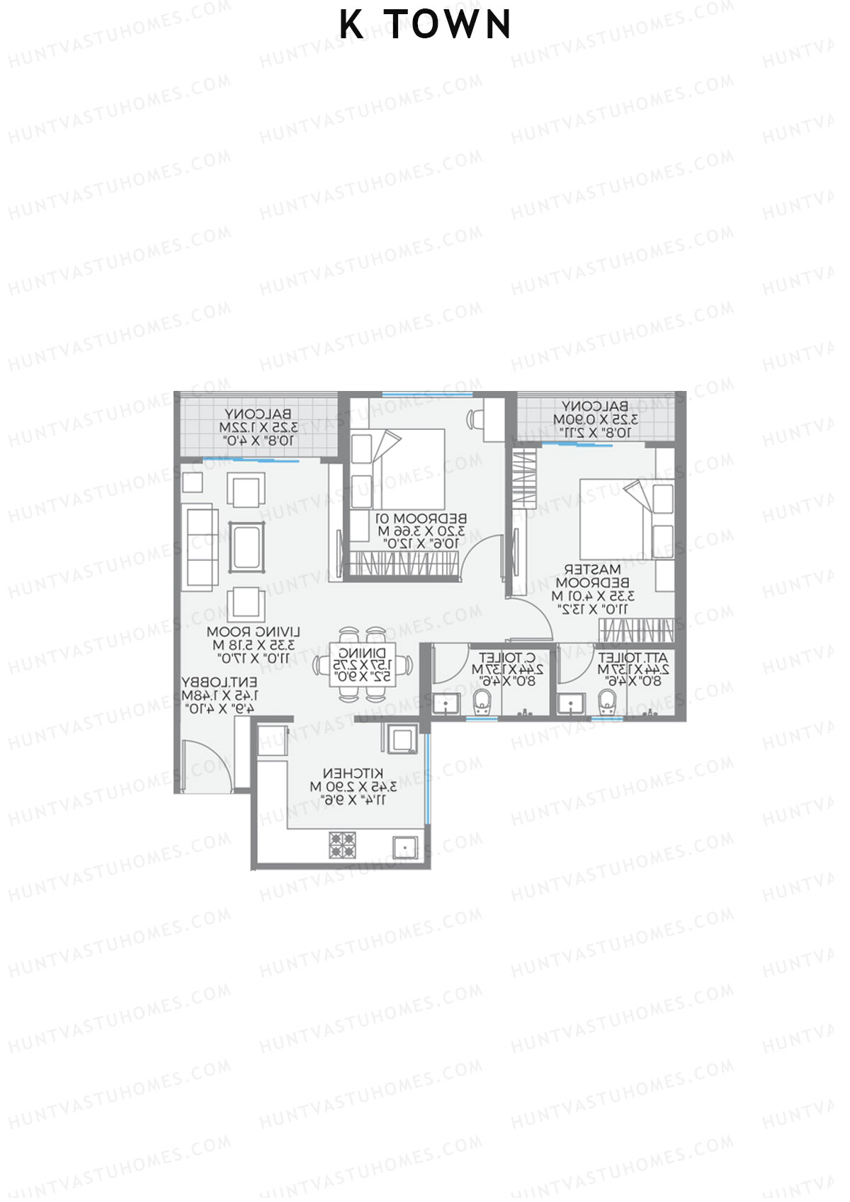 K Town Tower B2 Unit 3 Floor Plan