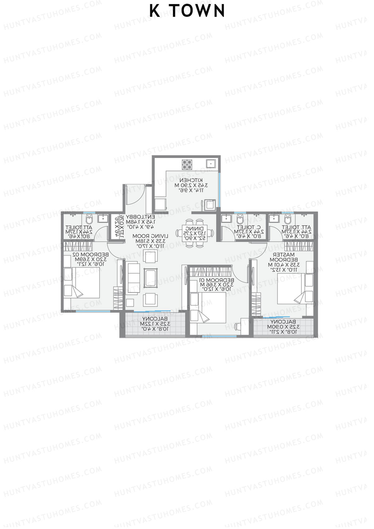 K Town Tower B2 Unit 4 Floor Plan