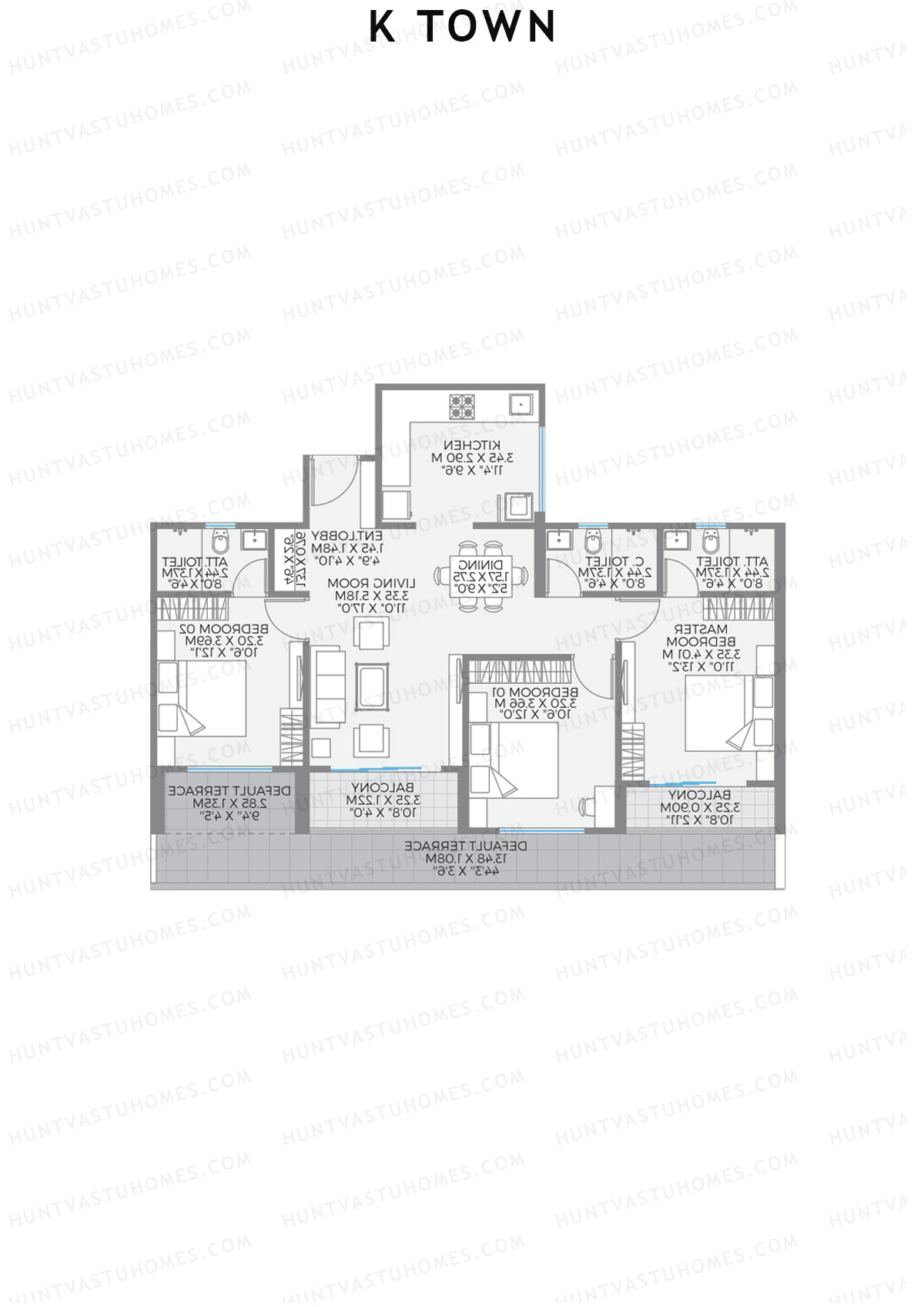 K Town Tower B2 Unit 4 Floor Plan