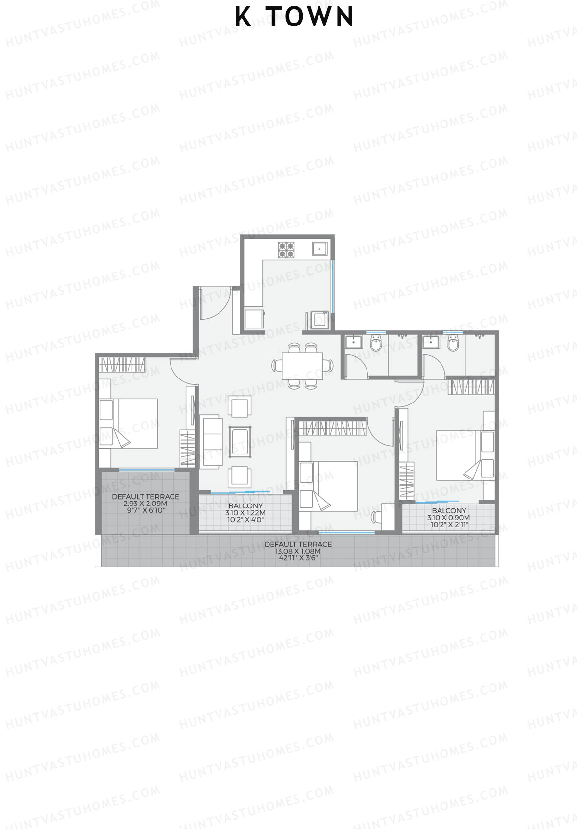 K Town Tower B2 Unit 5 Floor Plan