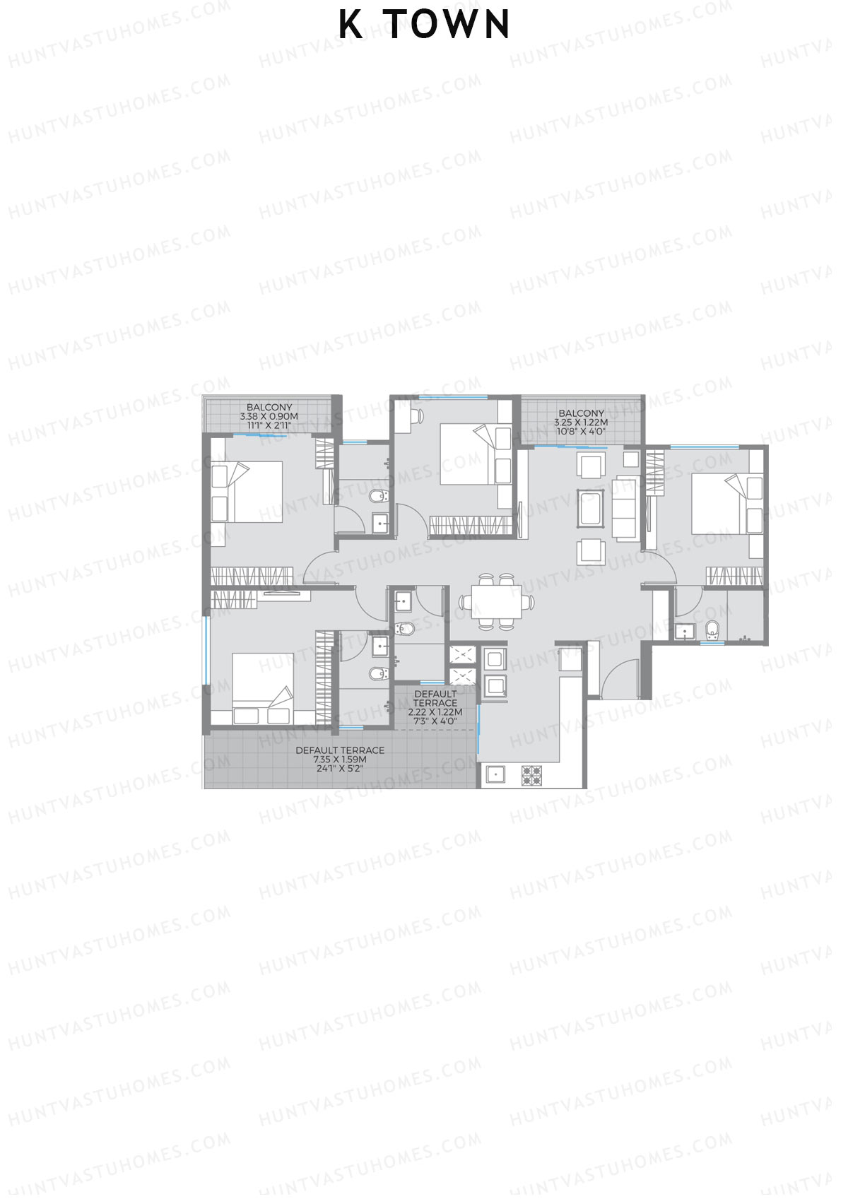 K Town Tower B3 Unit 1 Floor Plan