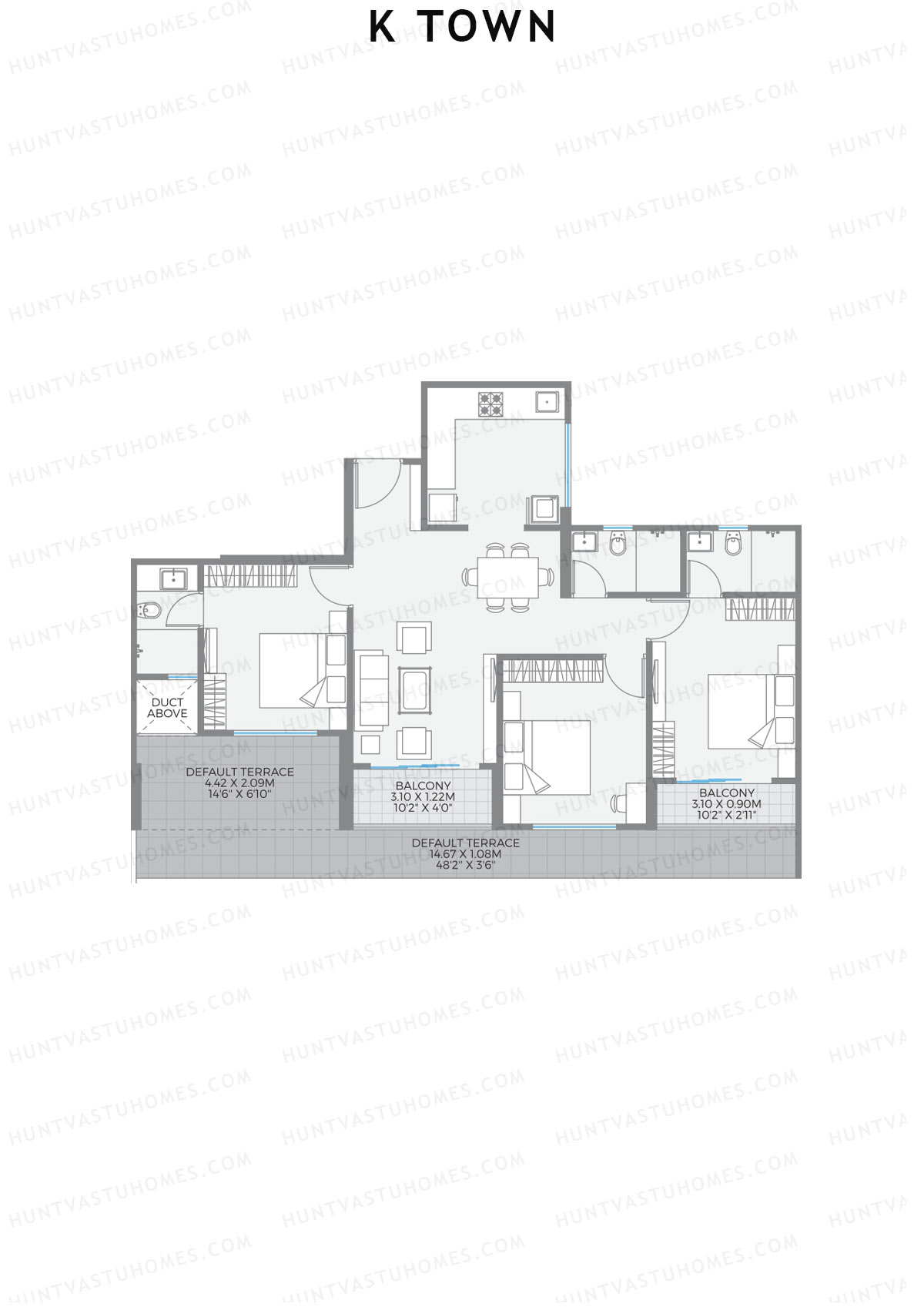 K Town Tower B3 Unit 5 Floor Plan