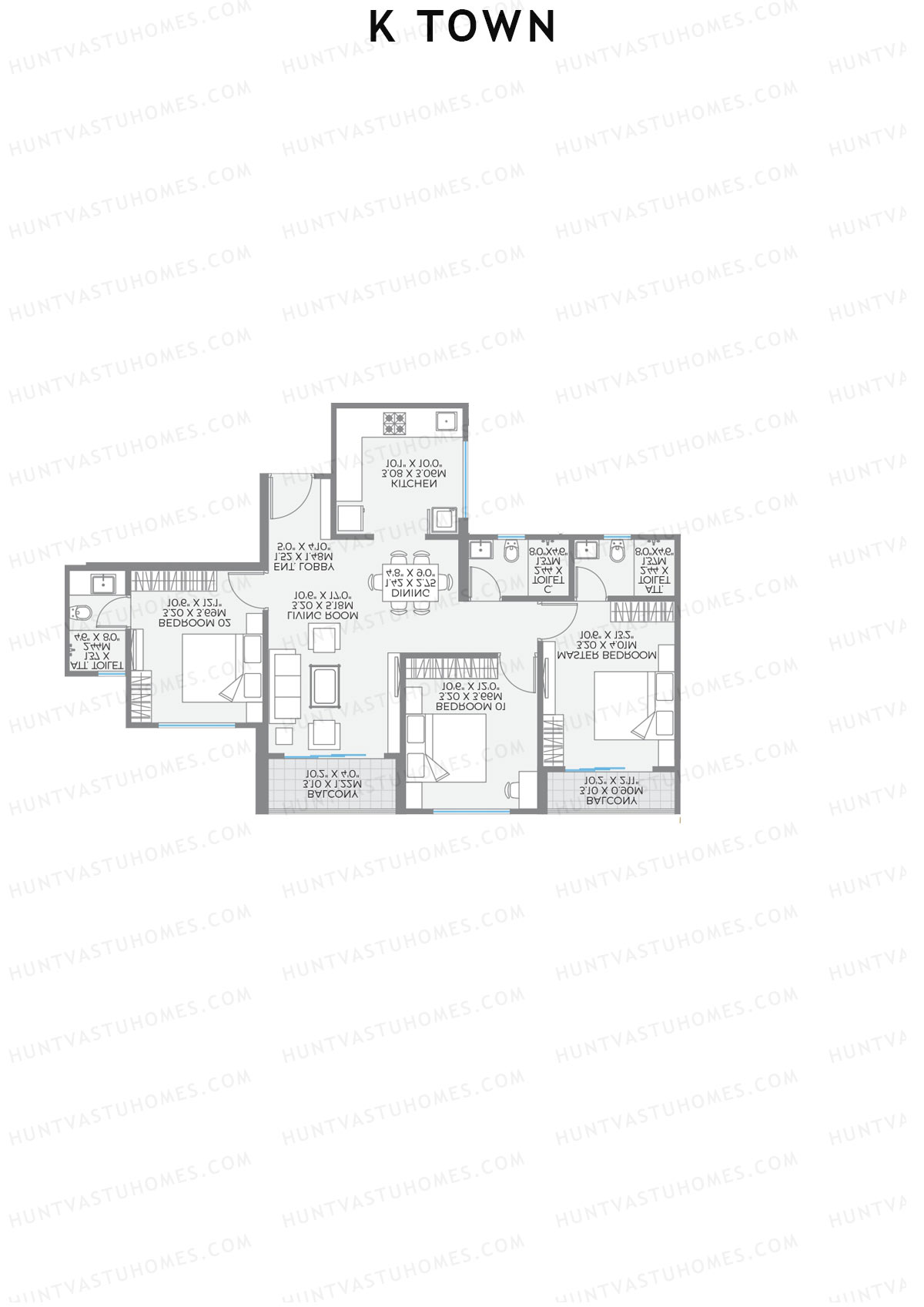 K Town Tower B3 Unit 5 Floor Plan