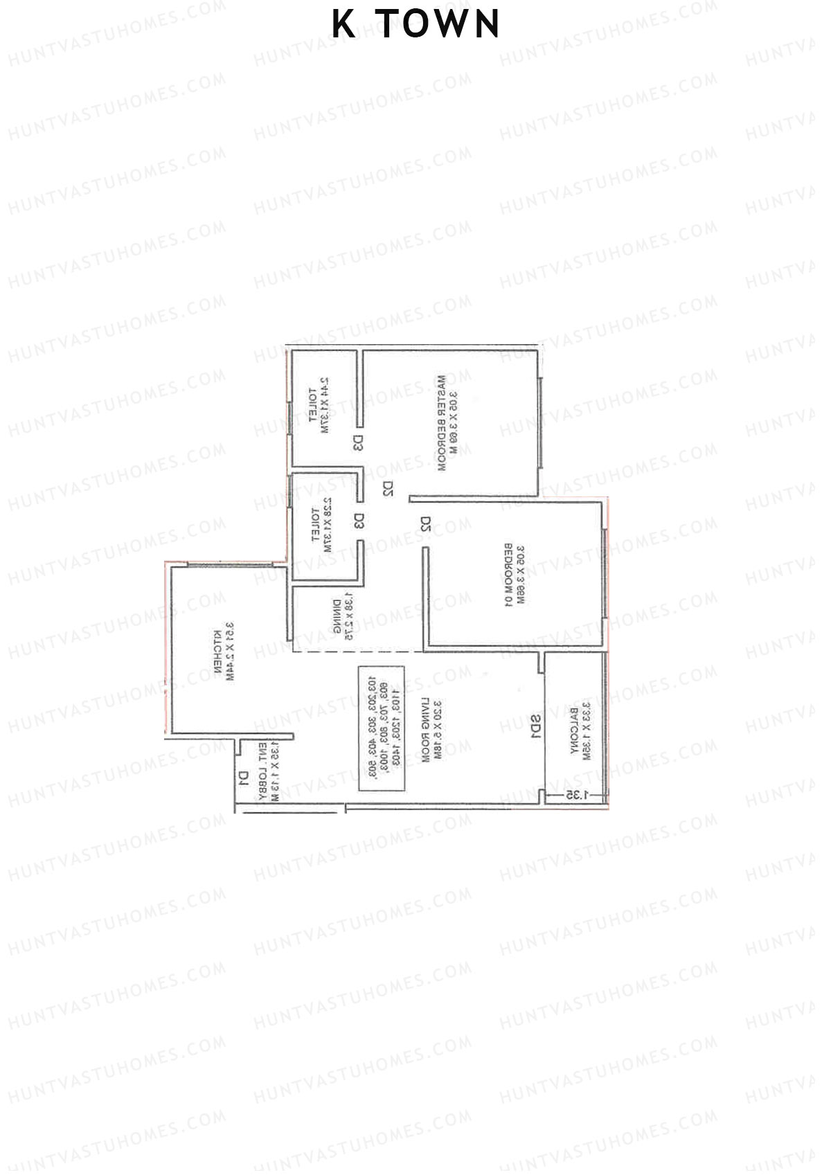 K Town Tower C2 Unit 6 Floor Plan