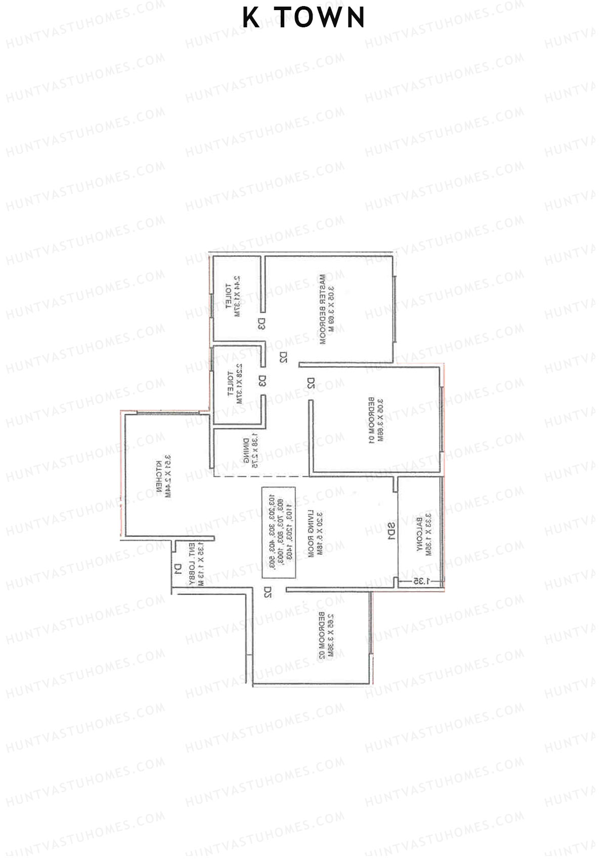 K Town Tower C2 Unit 6 Floor Plan