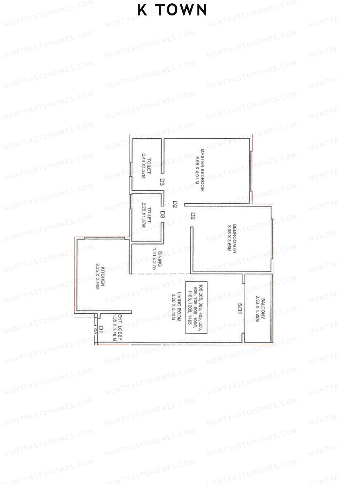 K Town Tower C2 Unit 7 Floor Plan