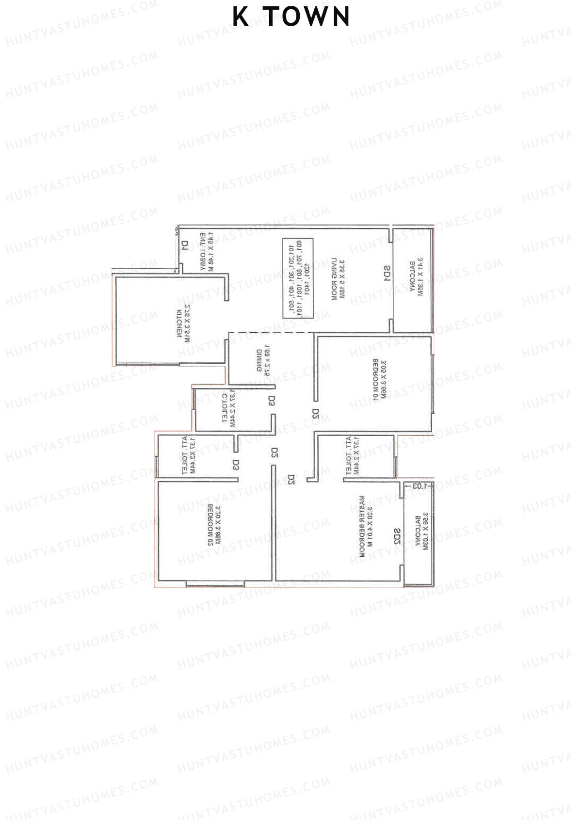 K Town Tower C2 Unit 8 Floor Plan