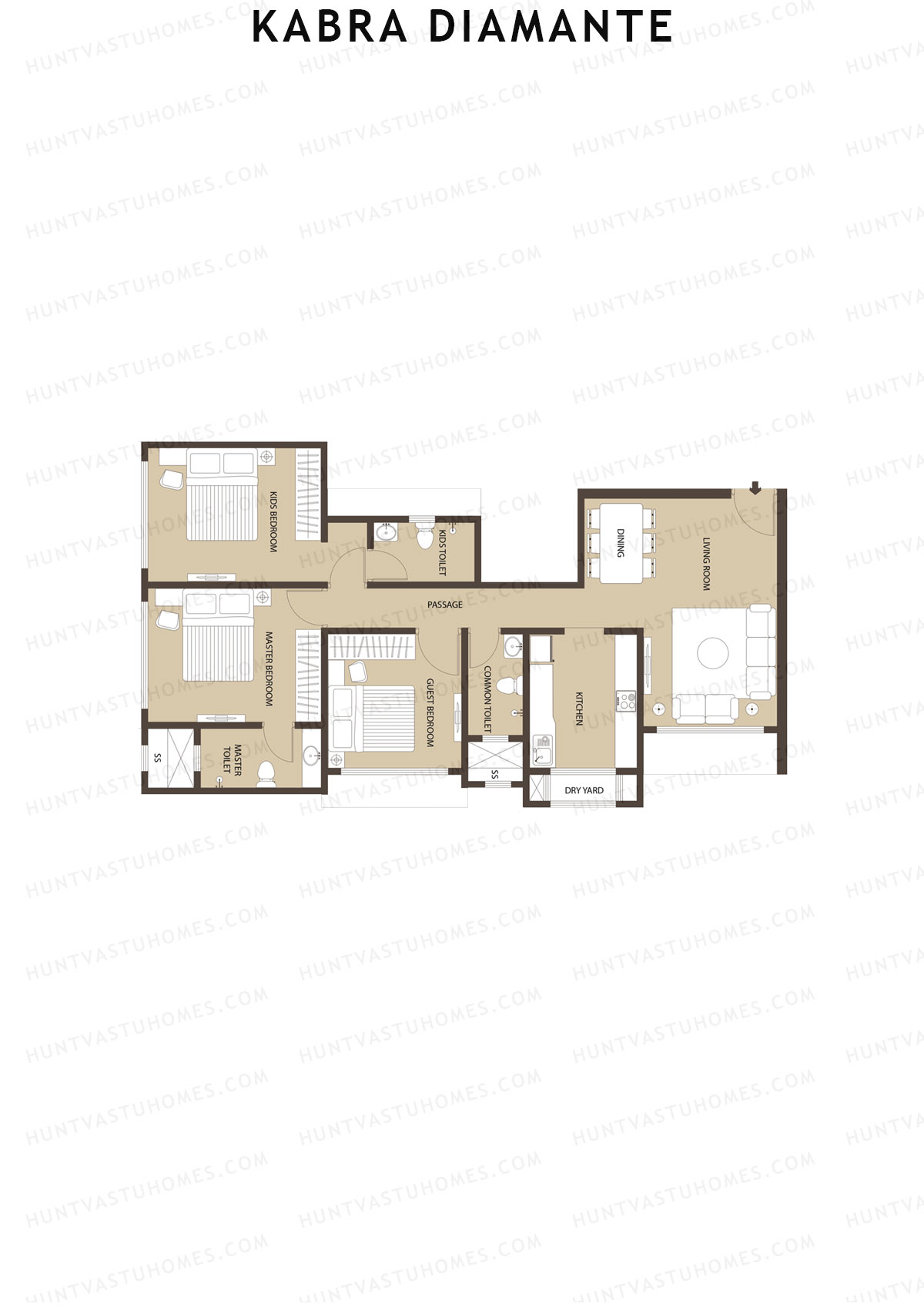 Kabra Diamante Wing A Unit 1 Floor Plan