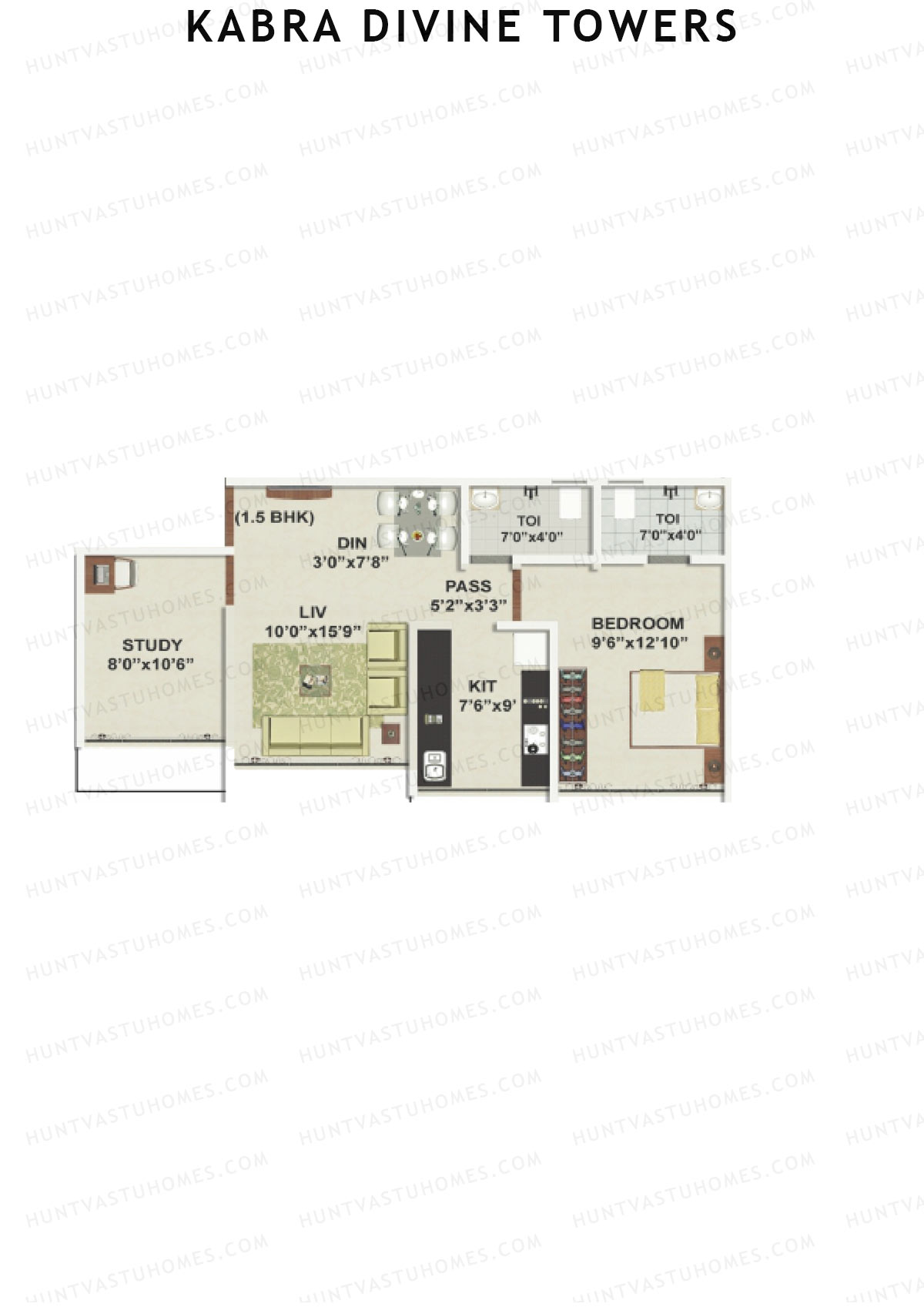 Kabra Divine Towers Wing A Unit 4 Floor Plan